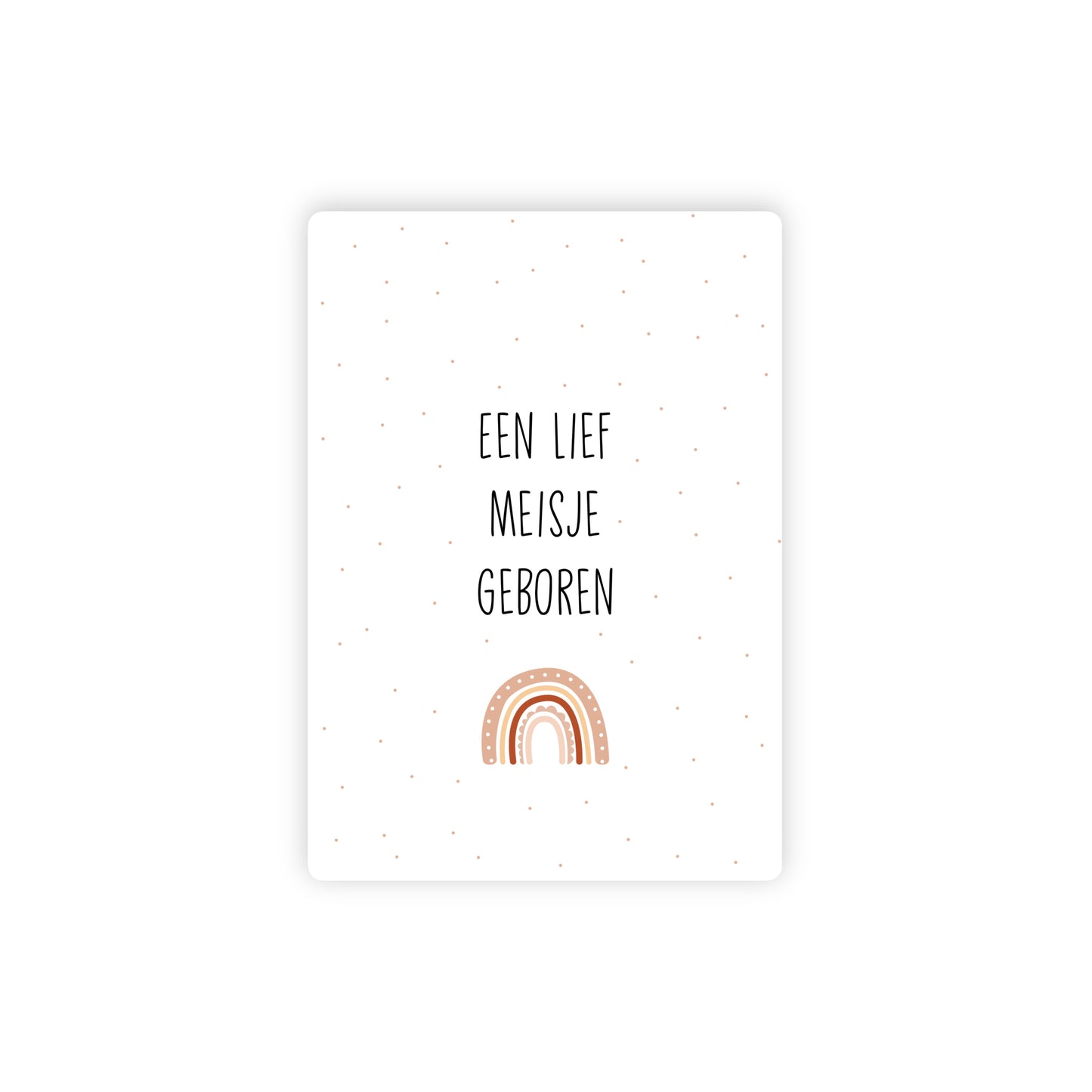 Ansichtkaart - een lief meisje geboren - roze - A6