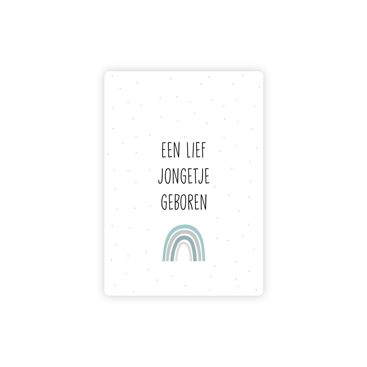 Ansichtkaart - een lief jongetje geboren - blauw - A6