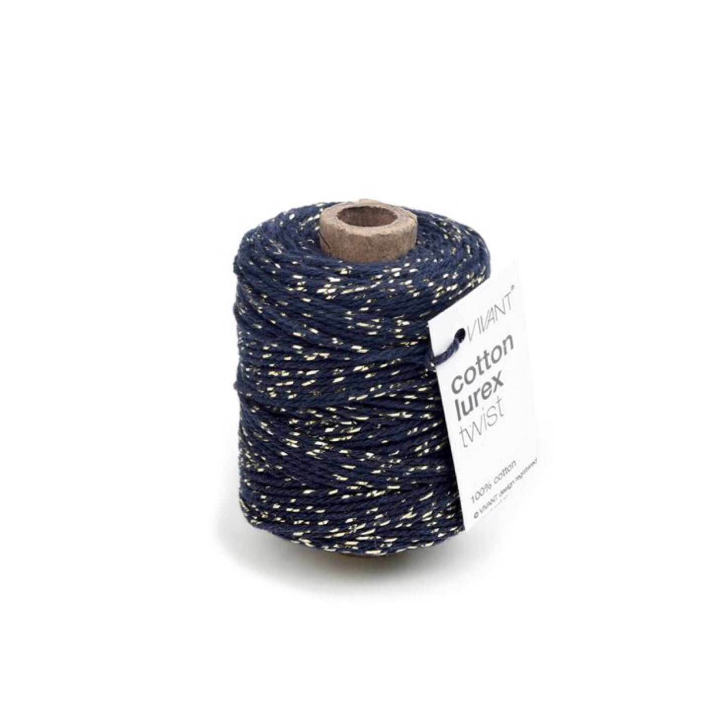 Katoen koord | donkerblauw/goud (5 meter)