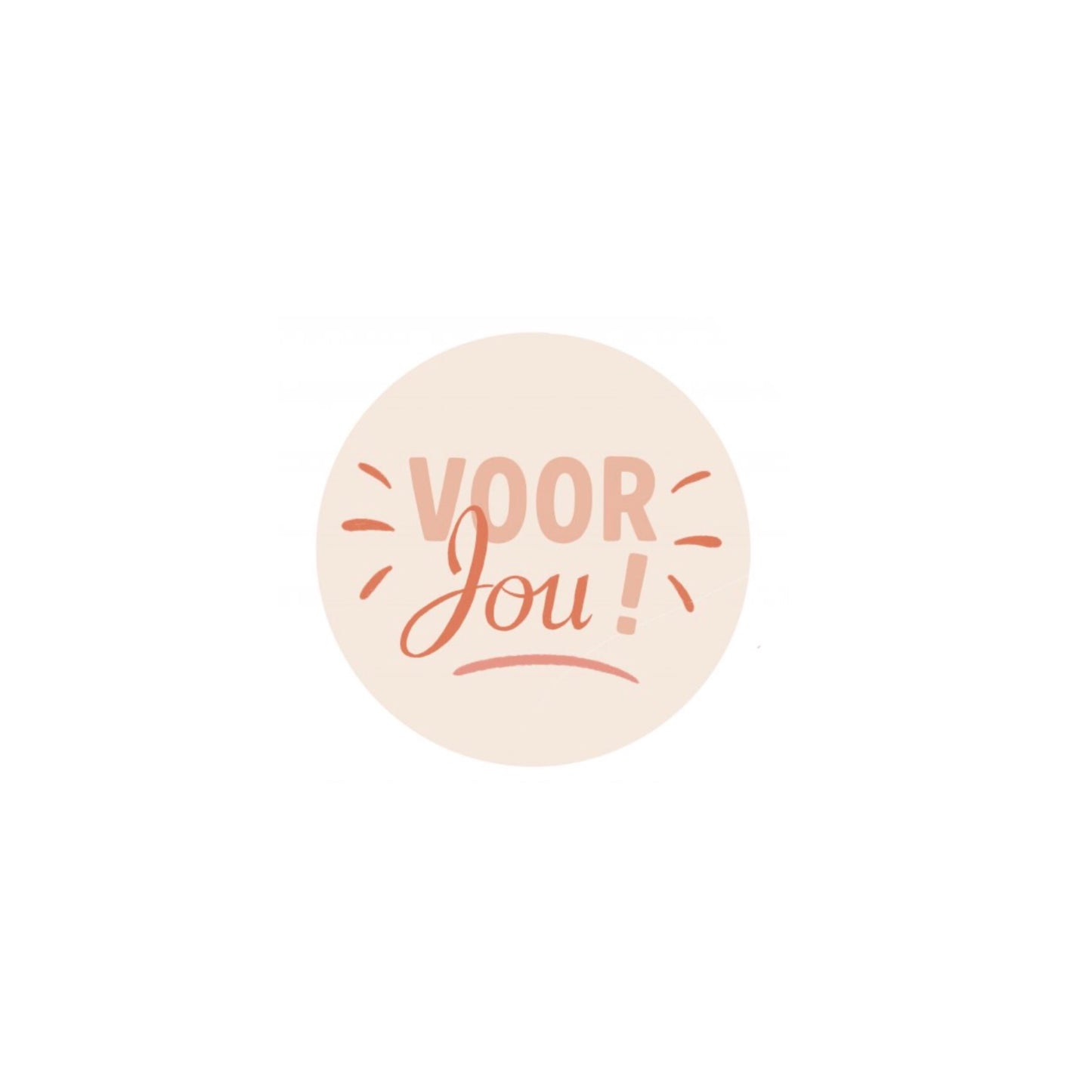 Cadeaustickers - voor jou - lichtroze - 10 stuks