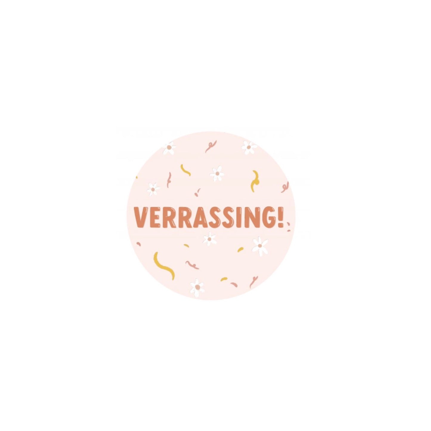 Cadeaustickers - verrassing - lichtroze - 10 stuks