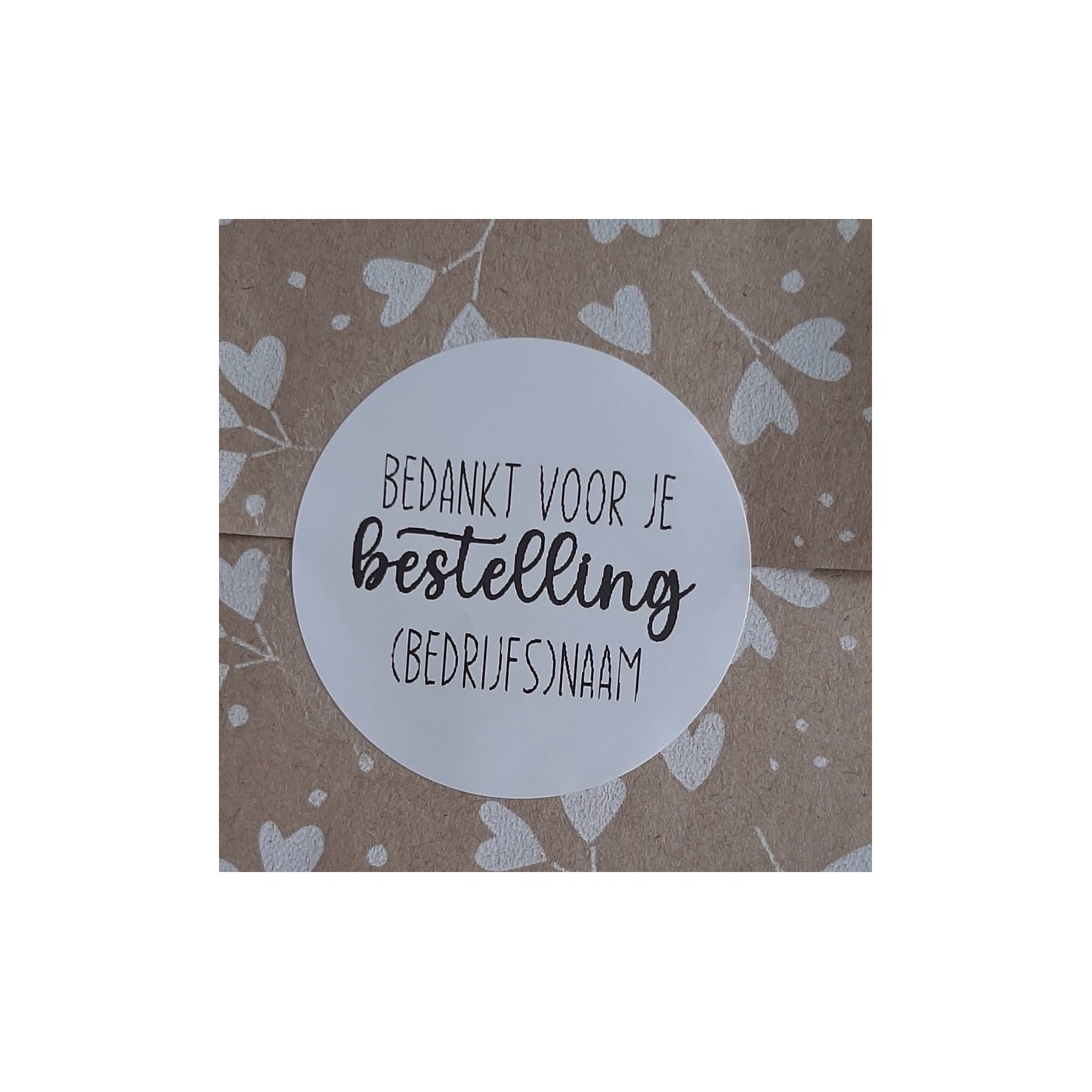 Gepersonaliseerde stickers - bedankt voor je bestelling - per stuk