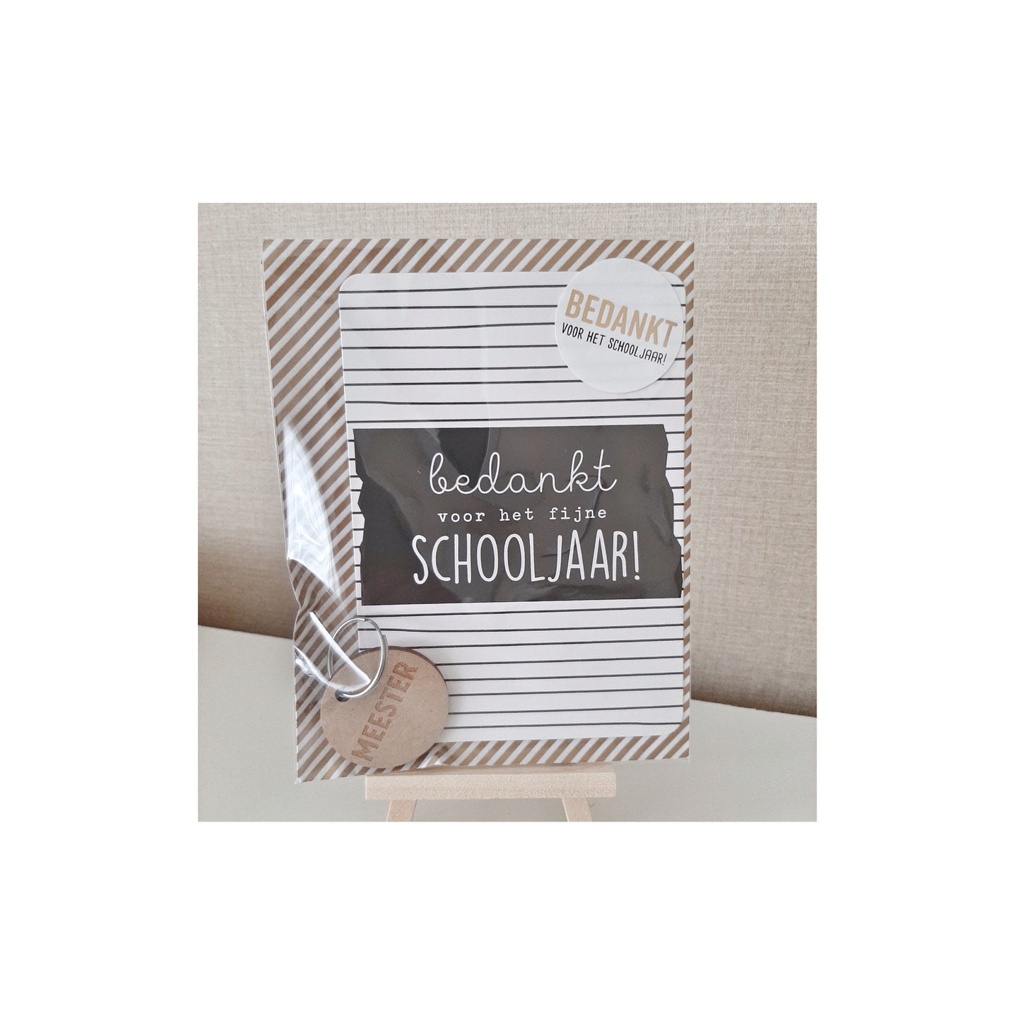 Cadeausetje - sleutelhanger meester