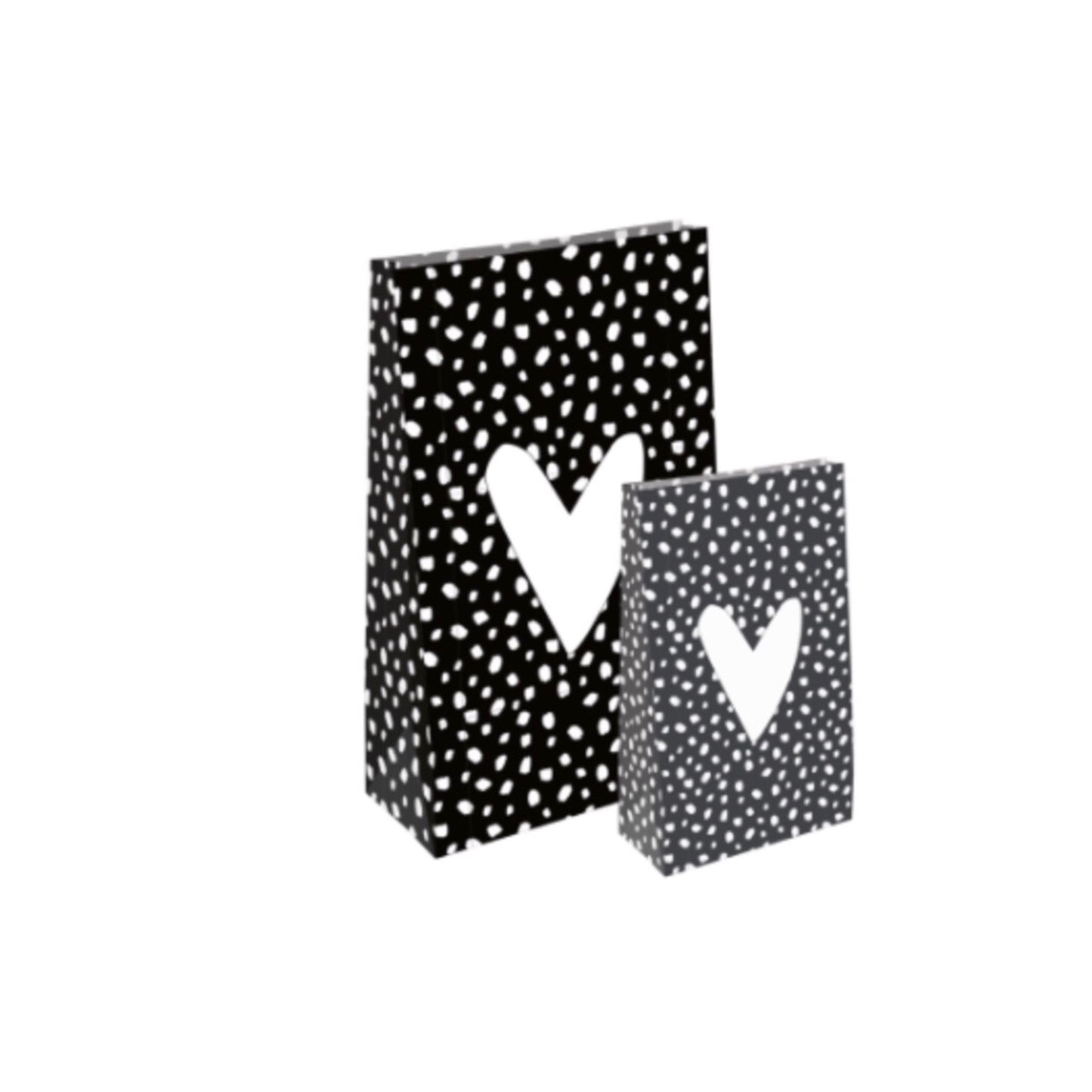 Blokbodemzakken | hart (2 stuks)