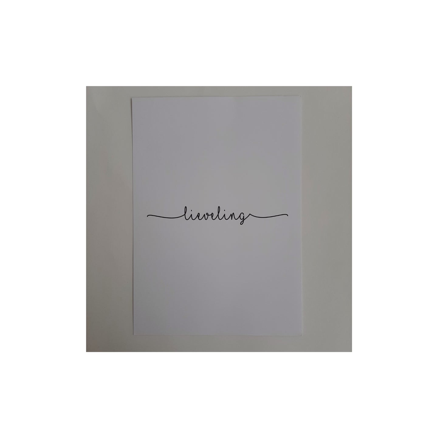 A4 poster - lieveling - zwart/wit