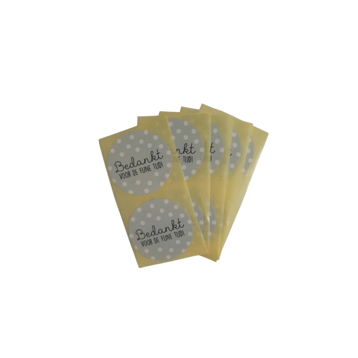 Cadeaustickers - bedankt voor de fijne tijd - 10 stuks