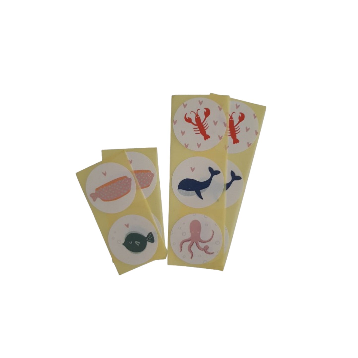 Cadeaustickers - zeedieren - 10 stuks