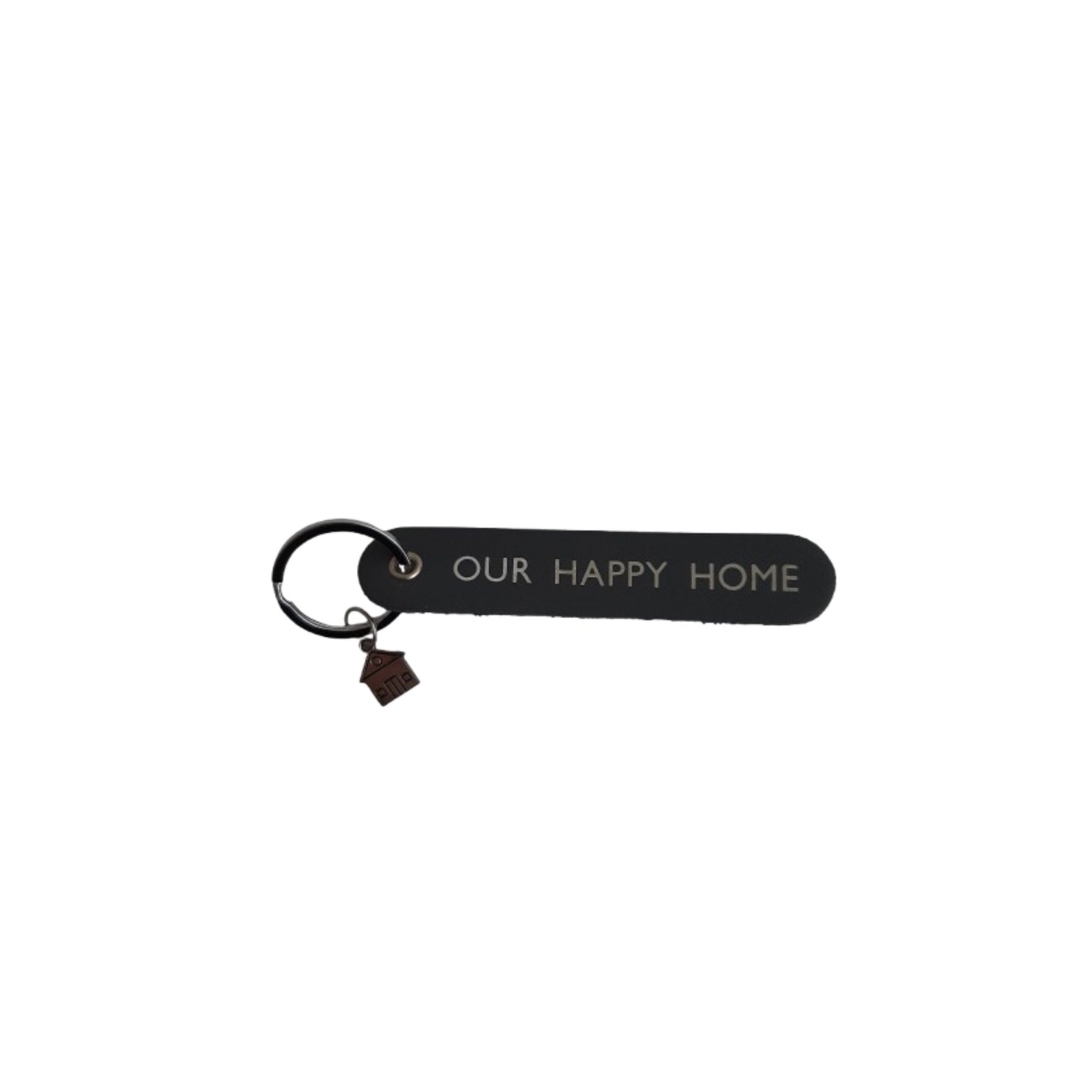 Leren sleutelhanger - our happy home