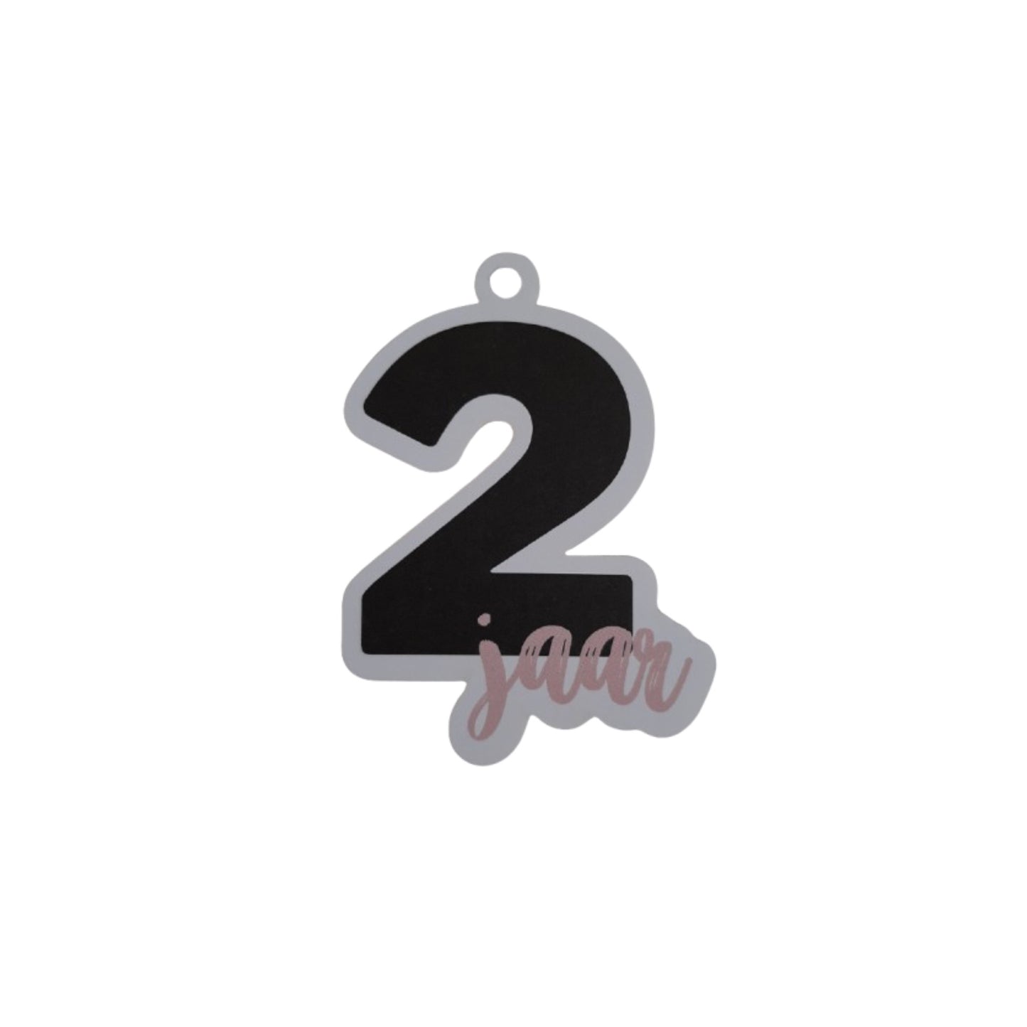 Cadeaulabel - 2 jaar (roze)