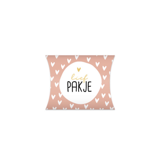 Gondeldoosje - lief pakje - zalmroze/goud