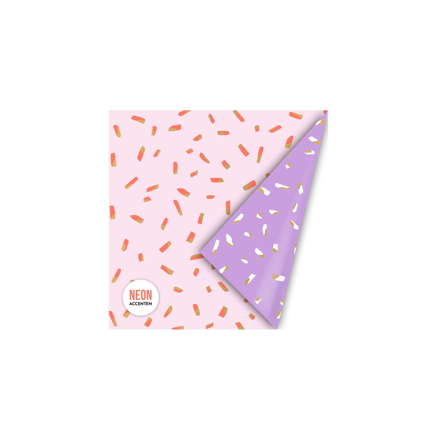 Cadeaupapier - colorful confetti - roze - 30x200 cm