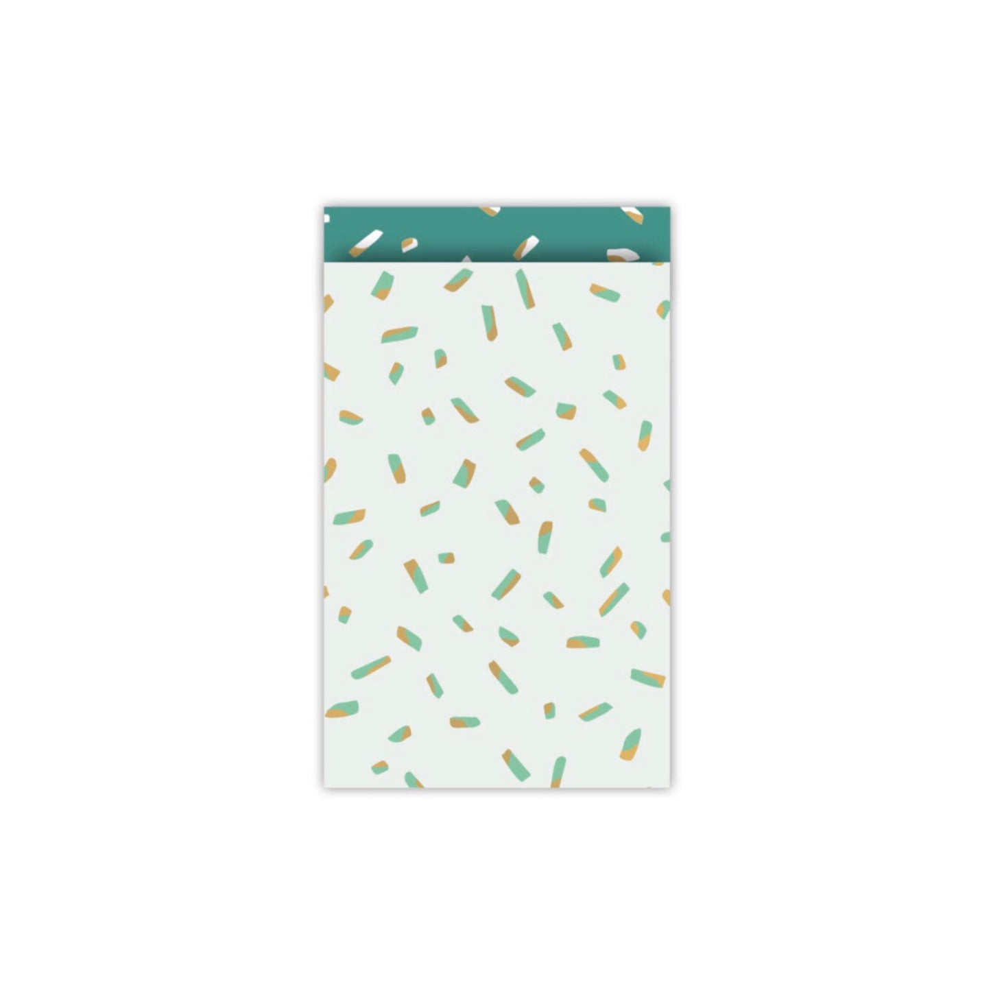 Cadeauzakjes - colorful confetti - lichtblauw - 12x19 cm - 5 stuks