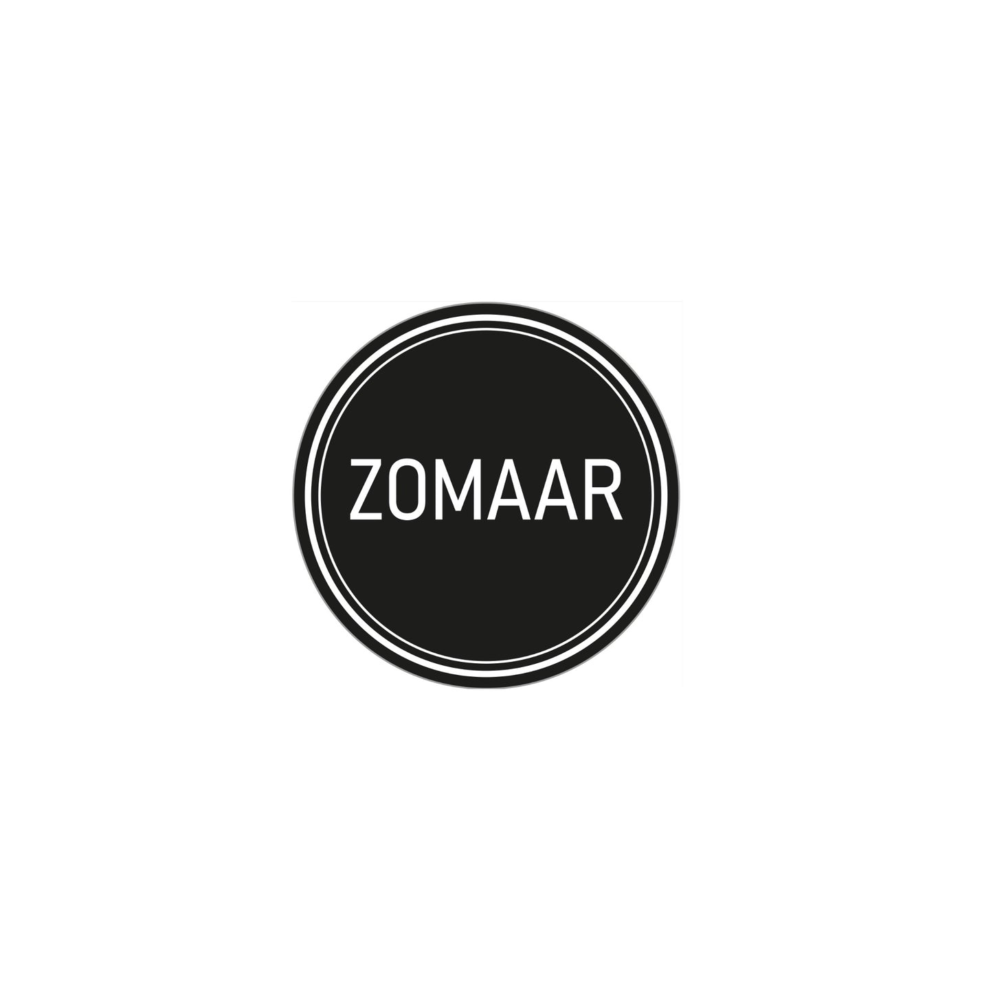 Cadeaustickers - zomaar - zwart - 4 cm - 10 stuks