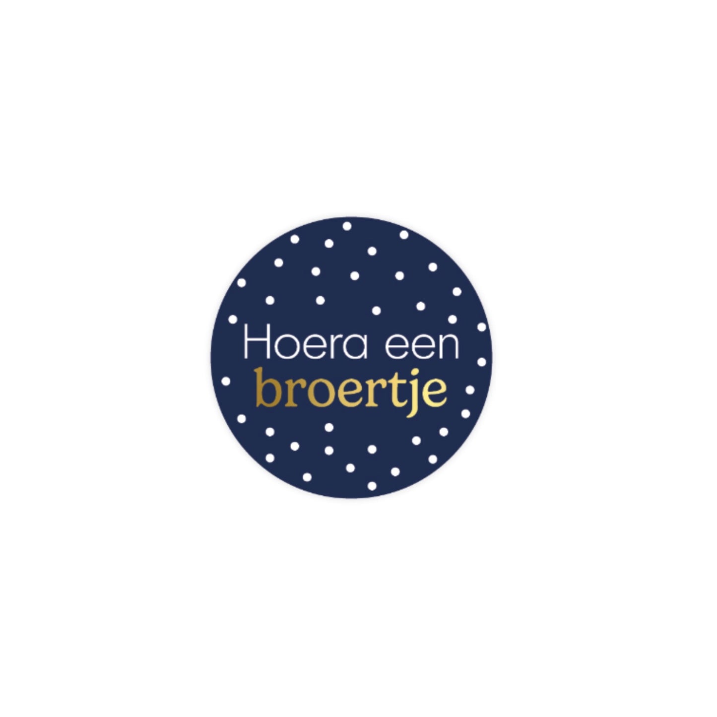Cadeaustickers - hoera een broertje - blauw - 4 cm - 10 stuks