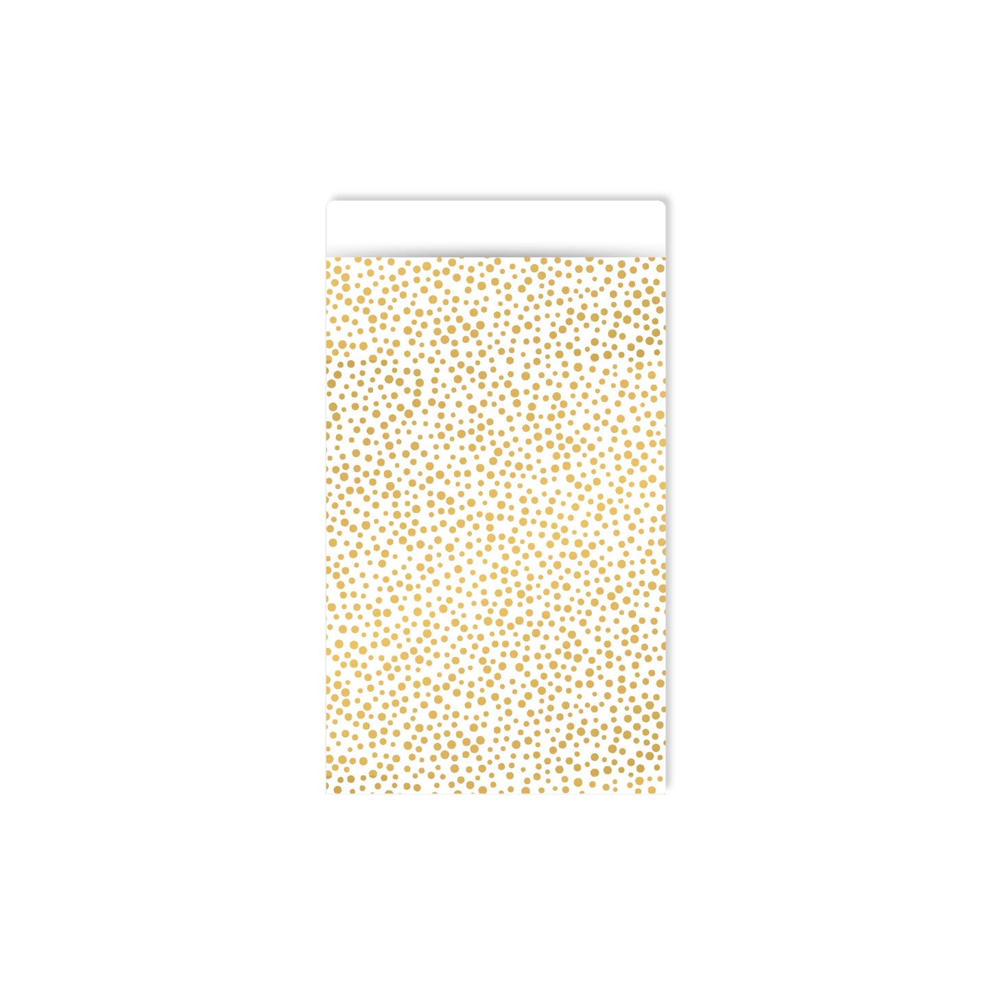 Cadeauzakjes - luxury dots - wit/goud - 12x19 cm - 5 stuks