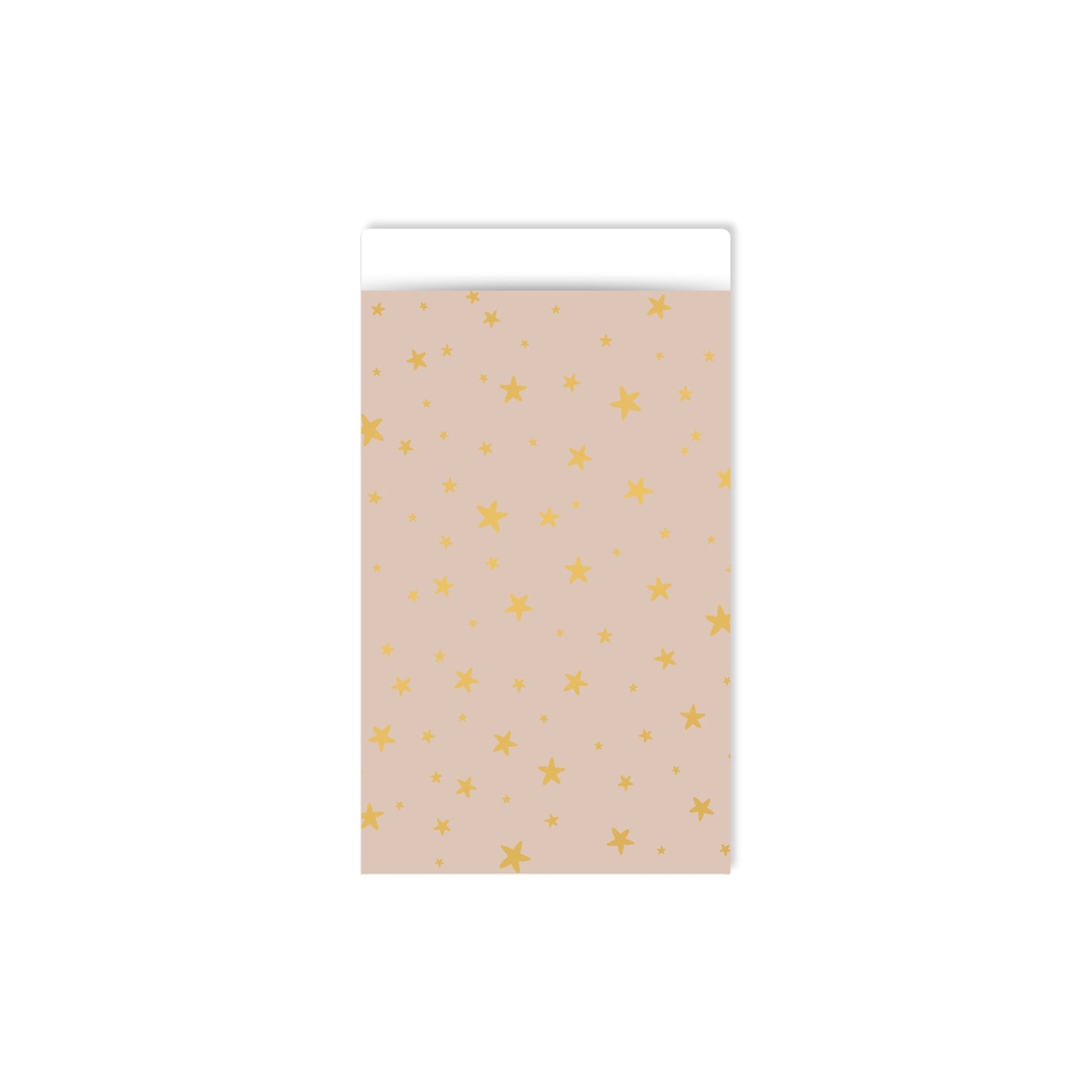 Cadeauzakjes - little stars - beige/goud - 12x19 cm - 5 stuks