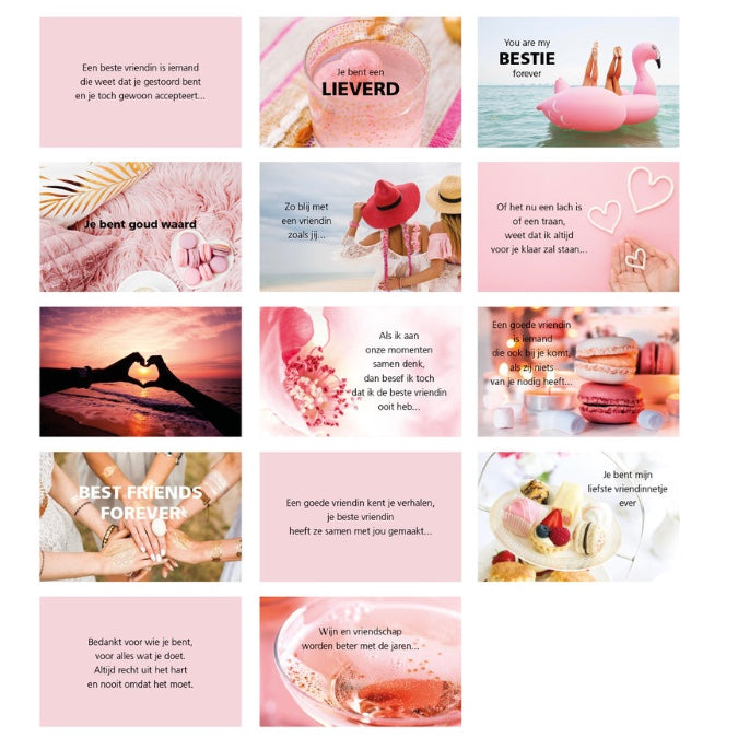 Doosje met een glimlach - vriendin - 14 kaartjes