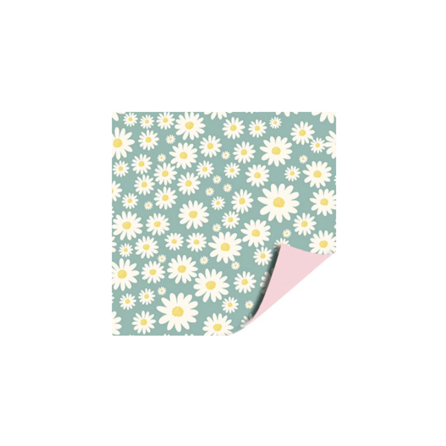 Cadeaupapier - millefleurs - mint - 30x200 cm