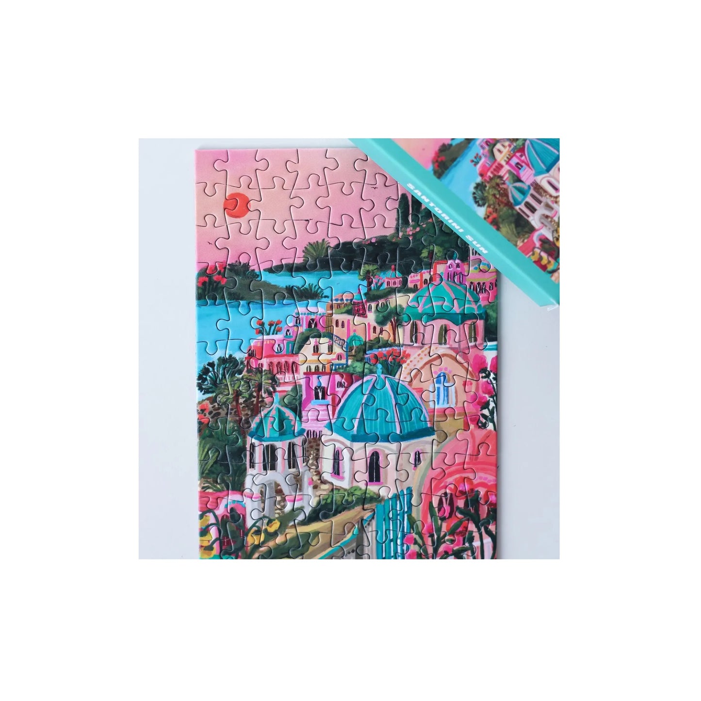 Mini puzzel - Santorini Sun - 99 stukjes