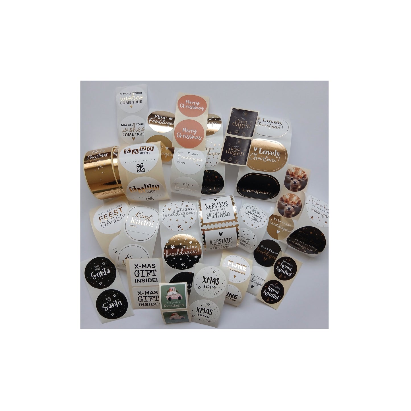 Stickermix - Kerst - 50 cadeaustickers