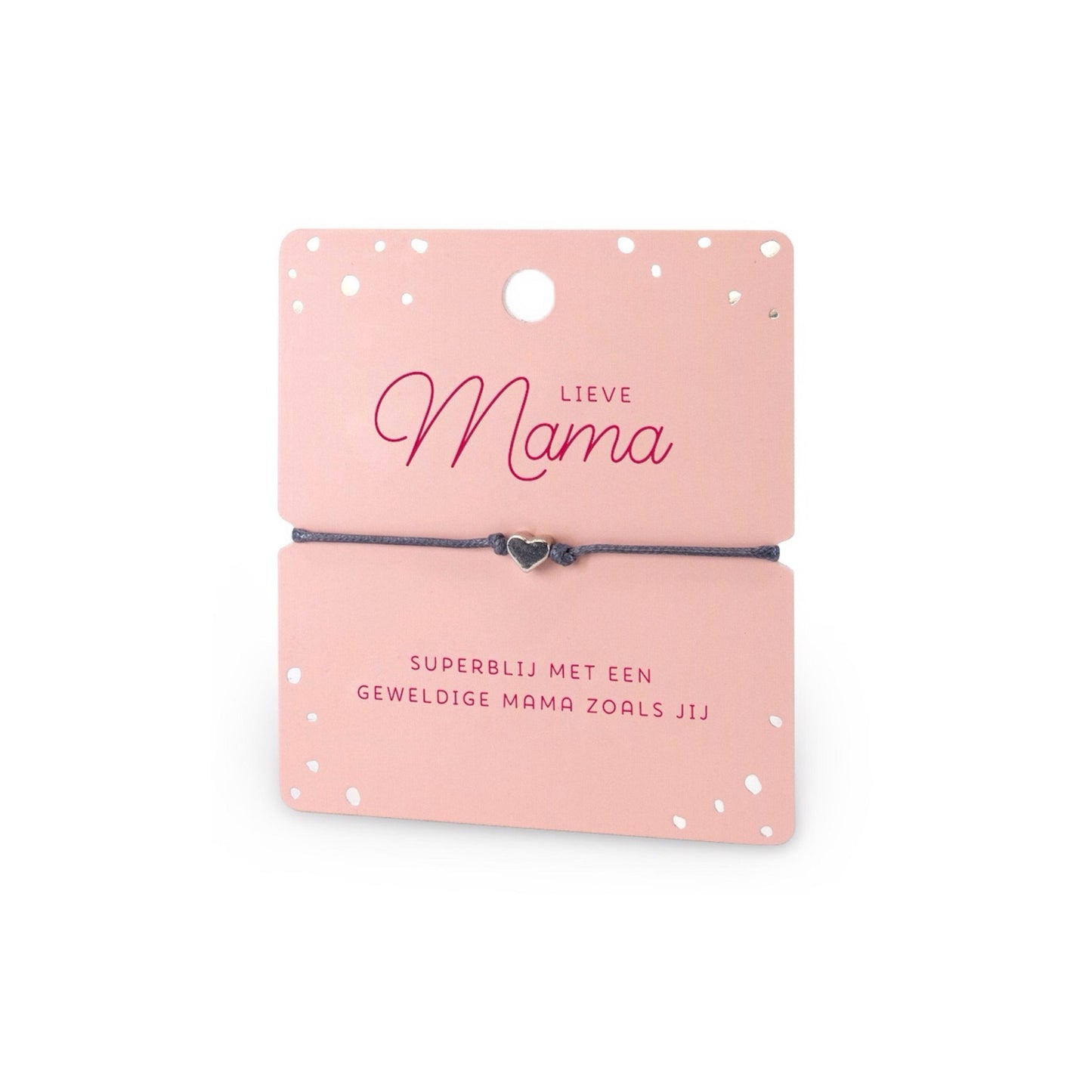 Geluksarmbandje - lieve mama - zilverkleurig