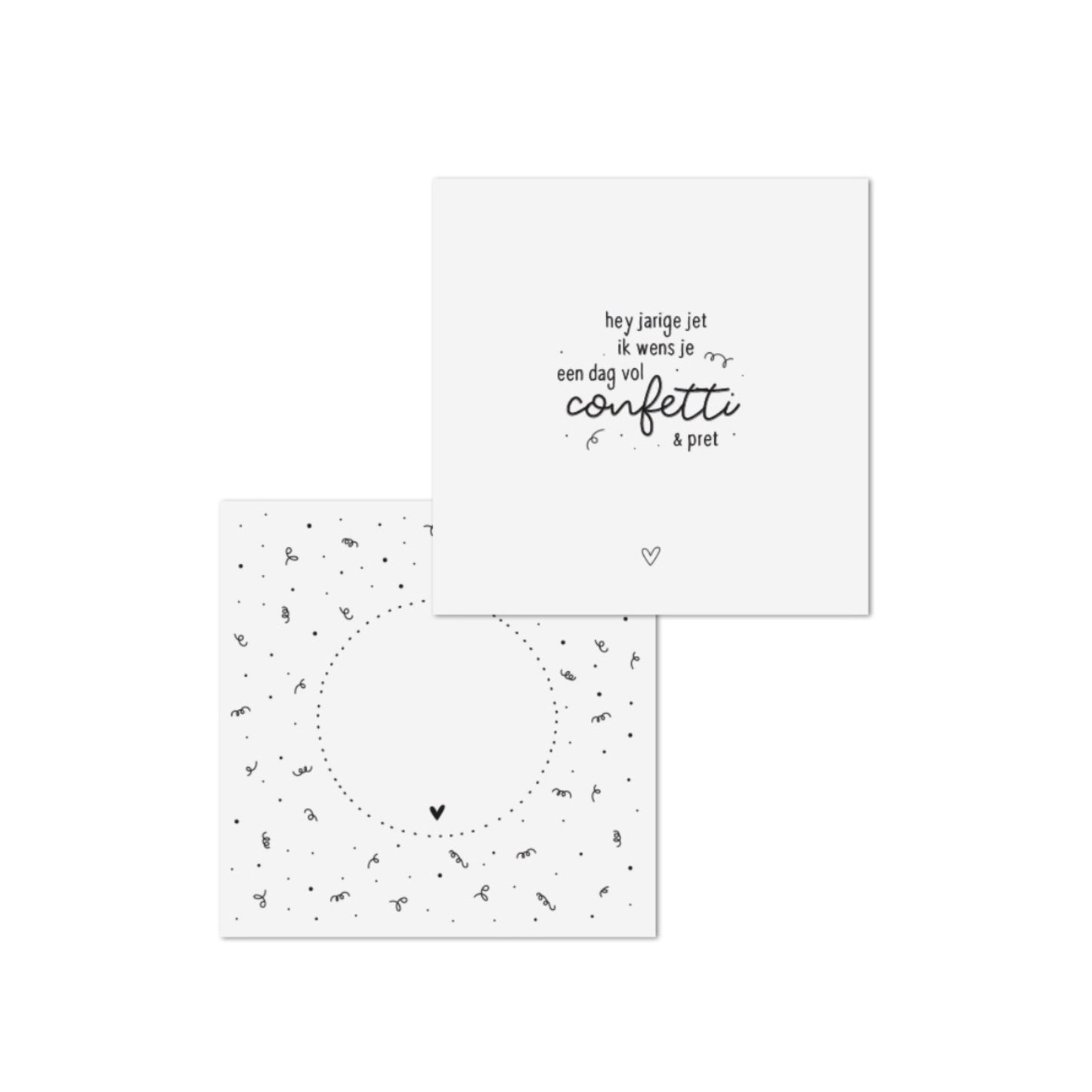 Dubbele wenskaart - hey jarige jet