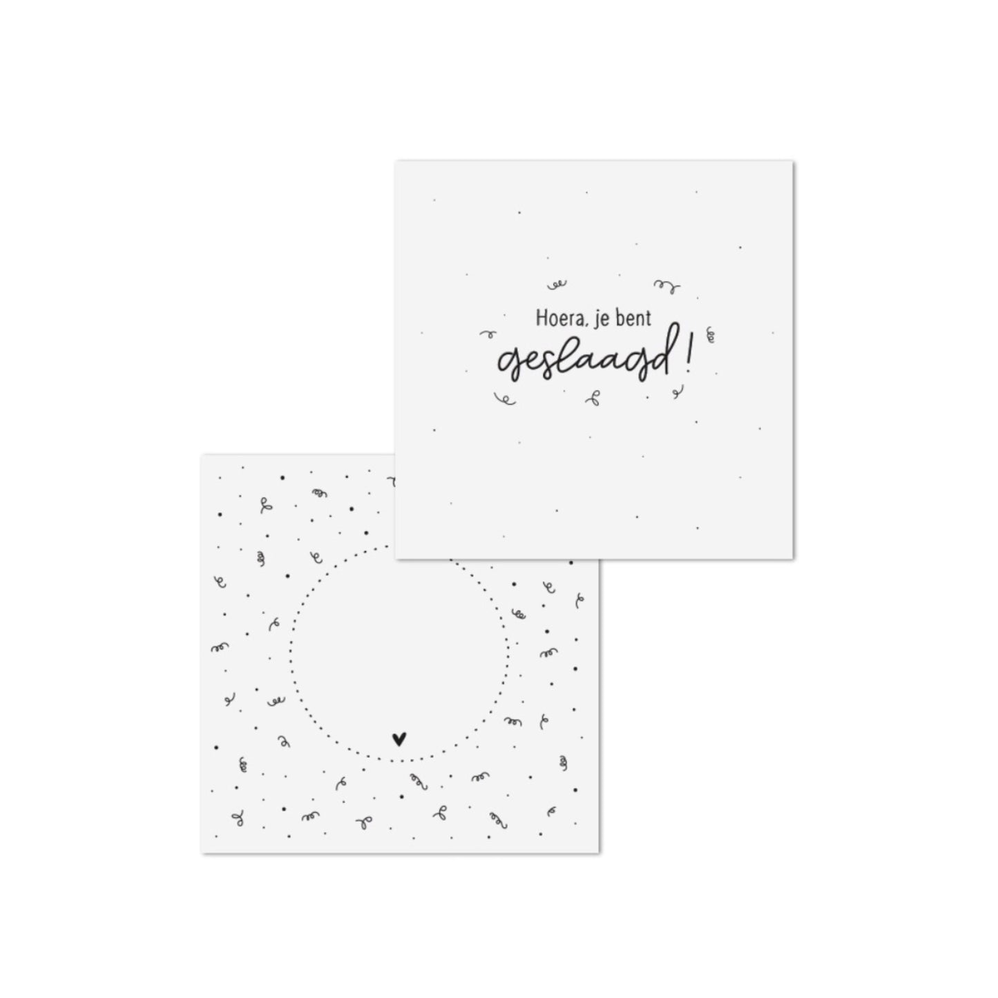 Dubbele wenskaart - hoera je bent geslaagd