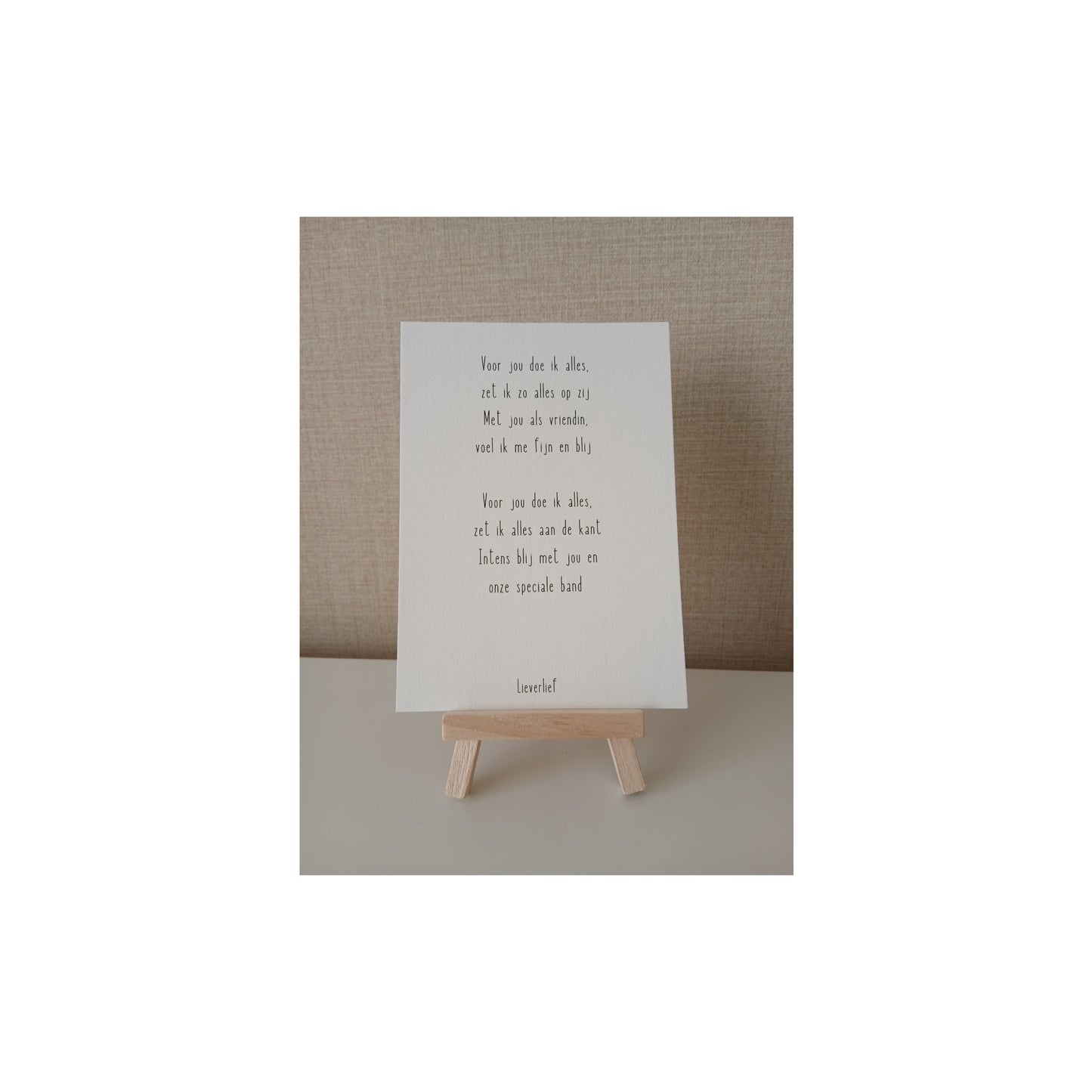 Ansichtkaart - voor jou doe ik alles