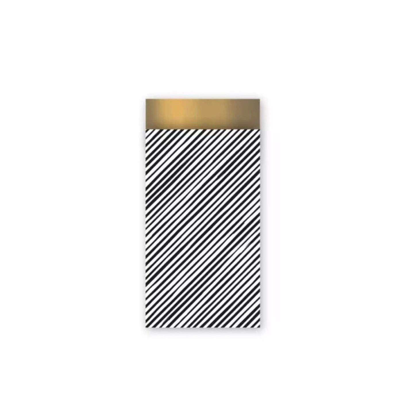 Cadeauzakjes - stripes - zwart/wit - 7x13 cm - 5 stuks
