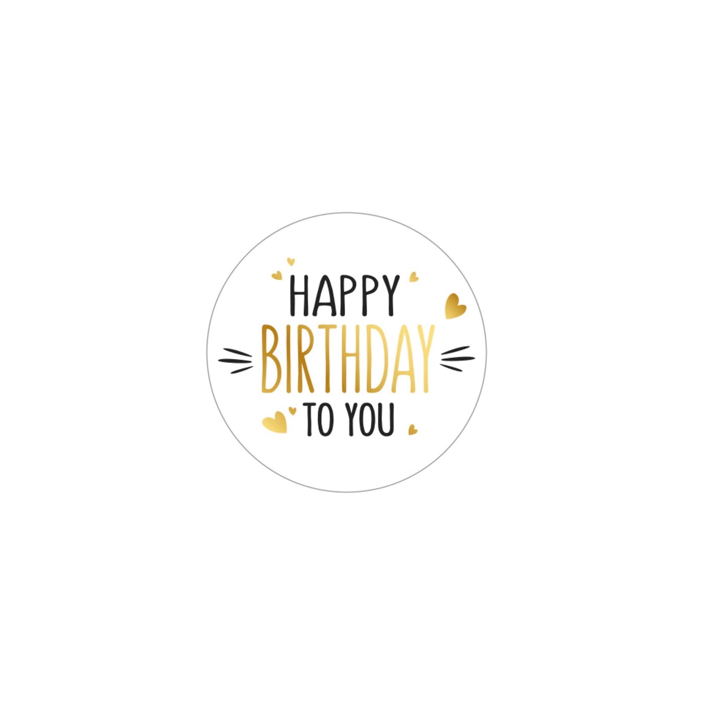 Cadeaustickers | happy birthday to you (10 stuks)