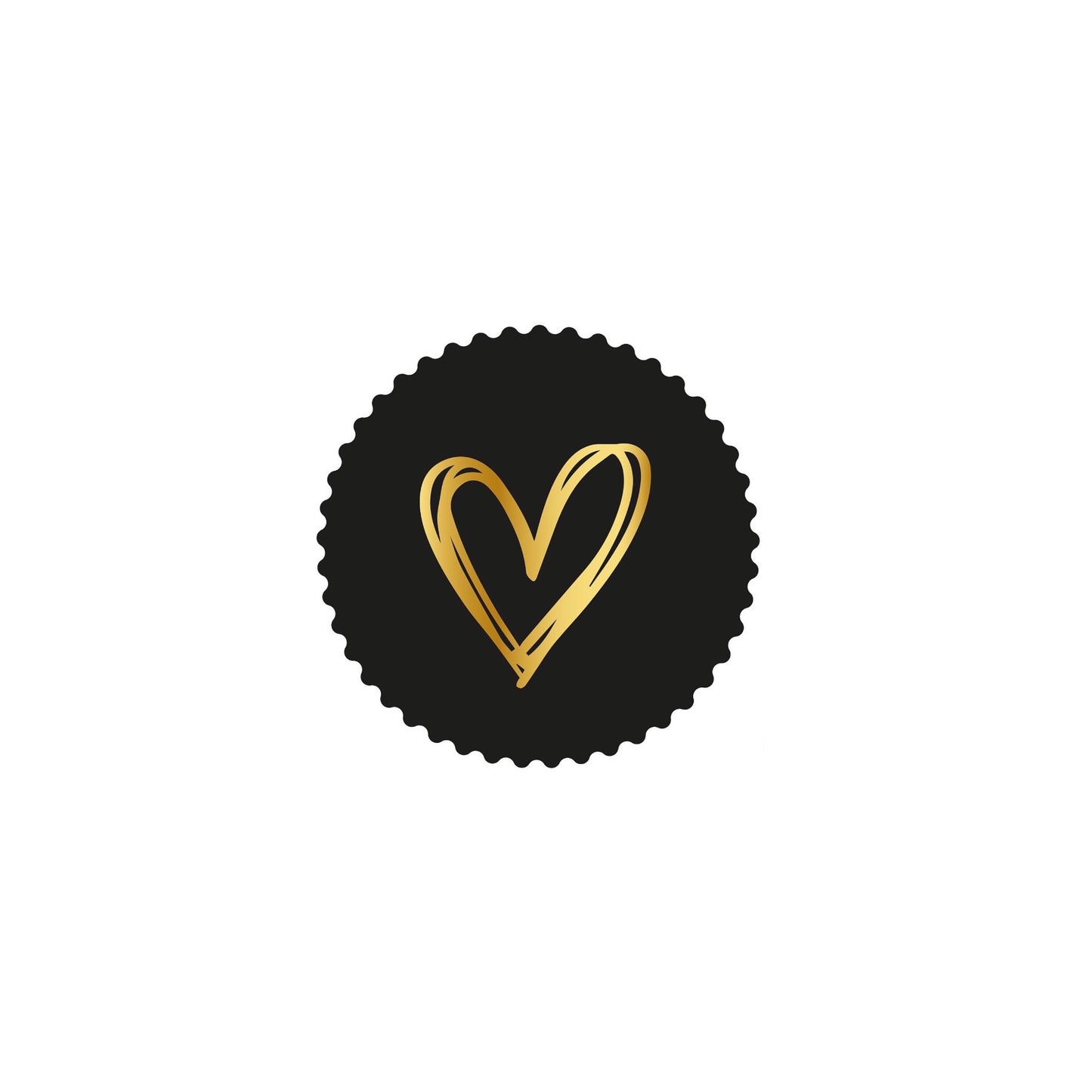 Cadeaustickers | hart (10 stuks)