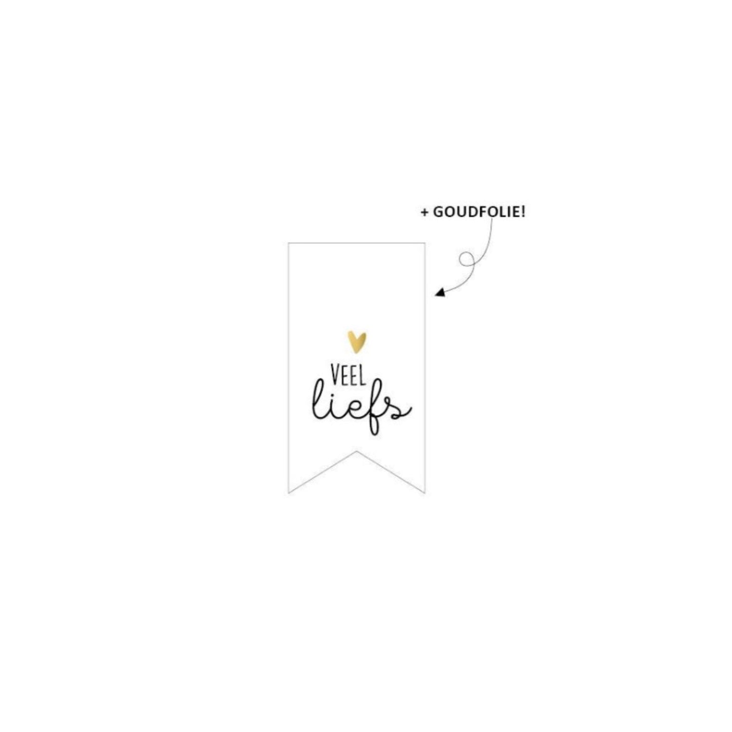 Cadeaustickers | veel liefs (10 stuks)