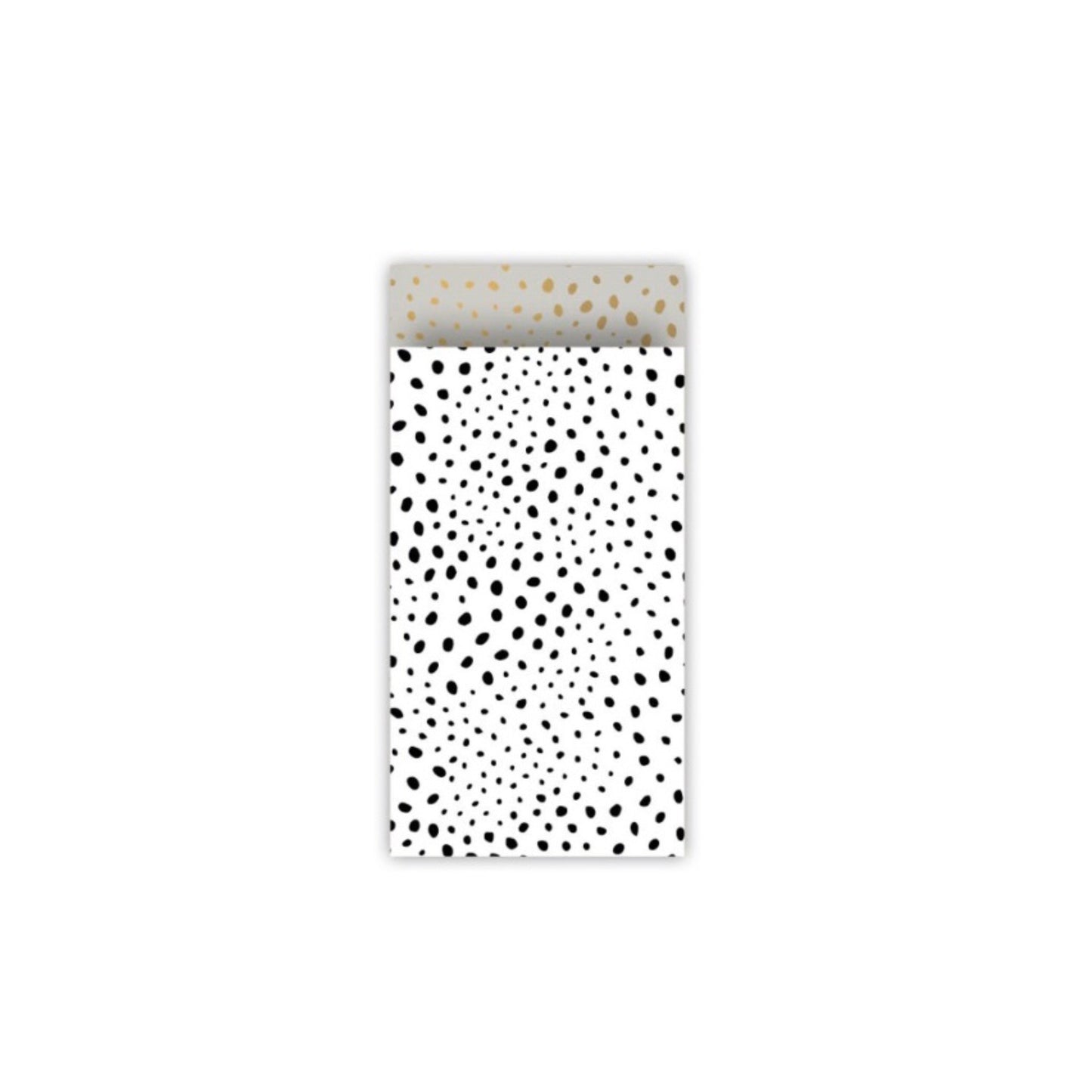 Cadeauzakjes - flocks - zwart/wit - 7x13 cm - 5 stuks