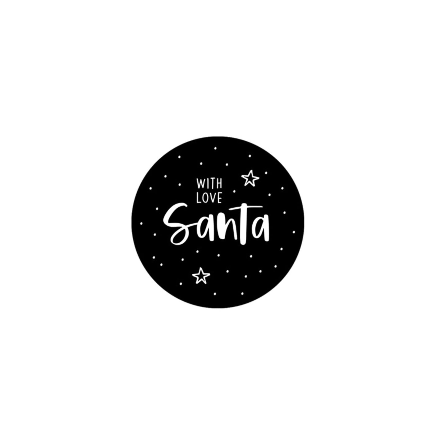 Cadeaustickers | with love santa (10 stuks)