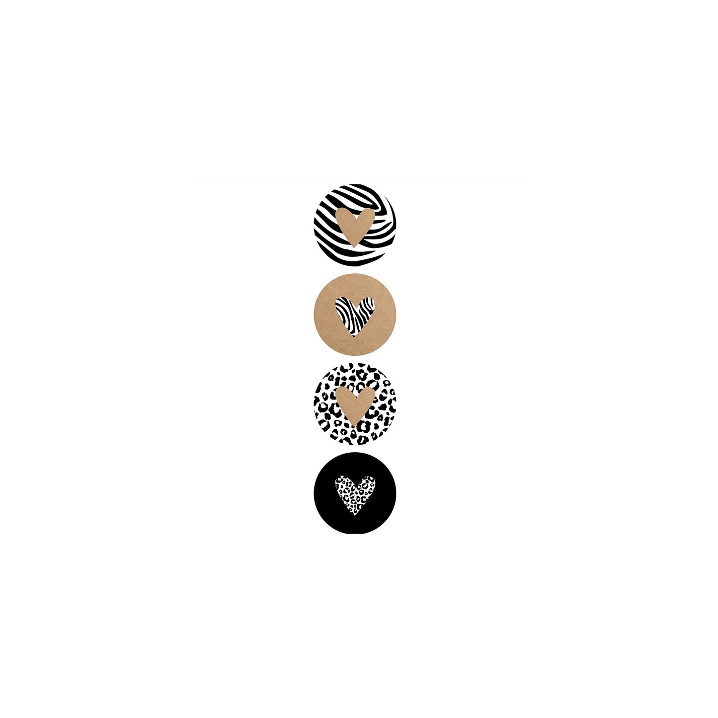 Cadeaustickers | wild hearts (8 stuks)