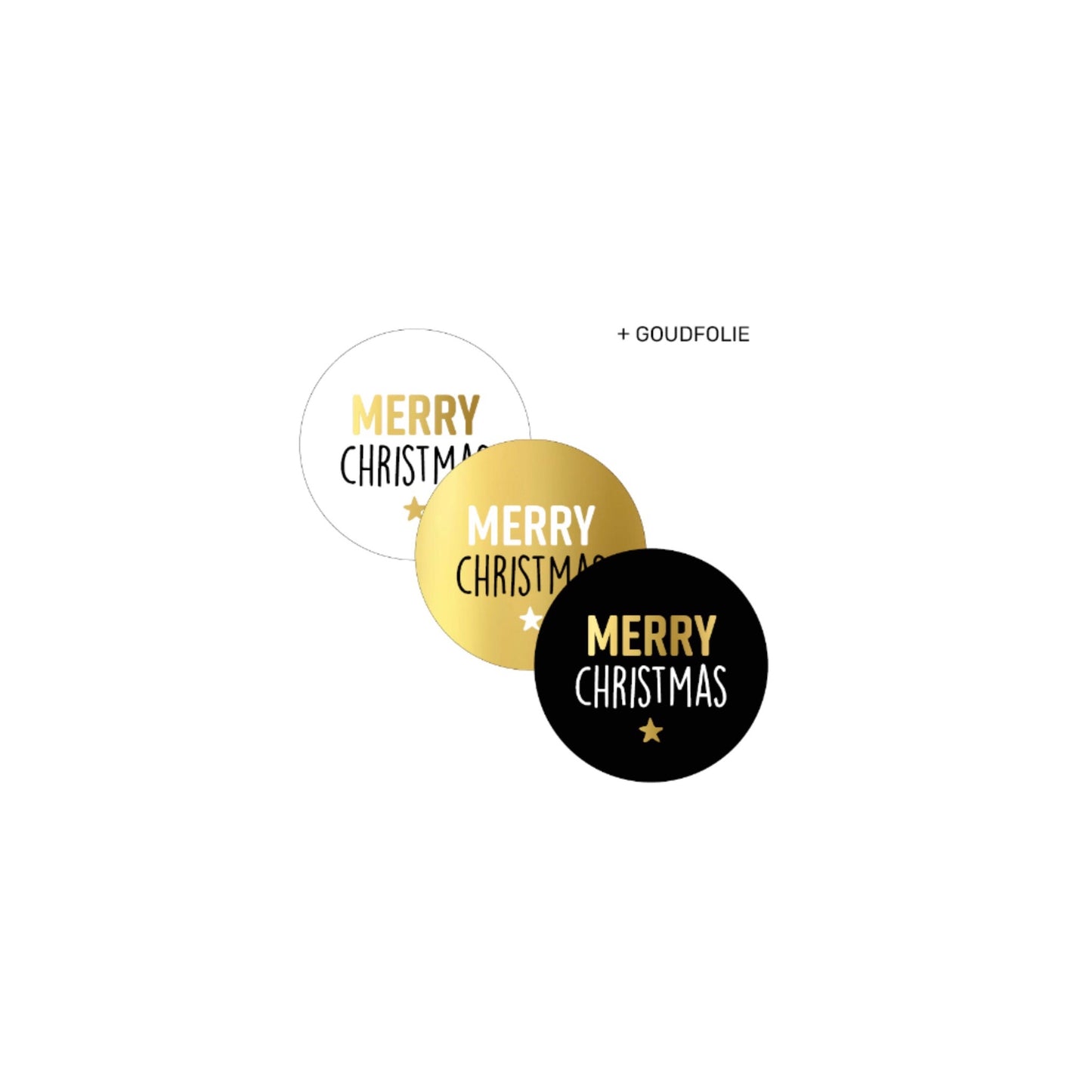 Cadeaustickers | merry christmas (9 stuks)