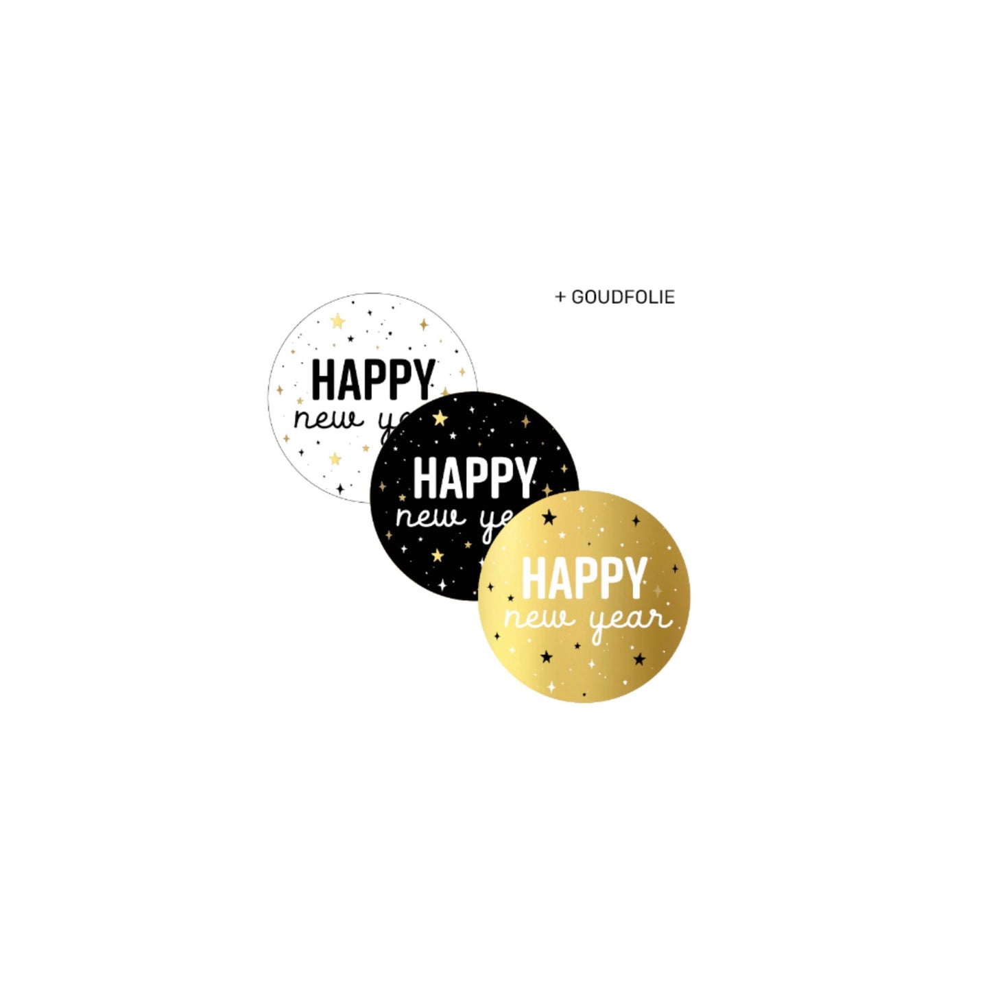 Cadeaustickers | happy new year (9 stuks)