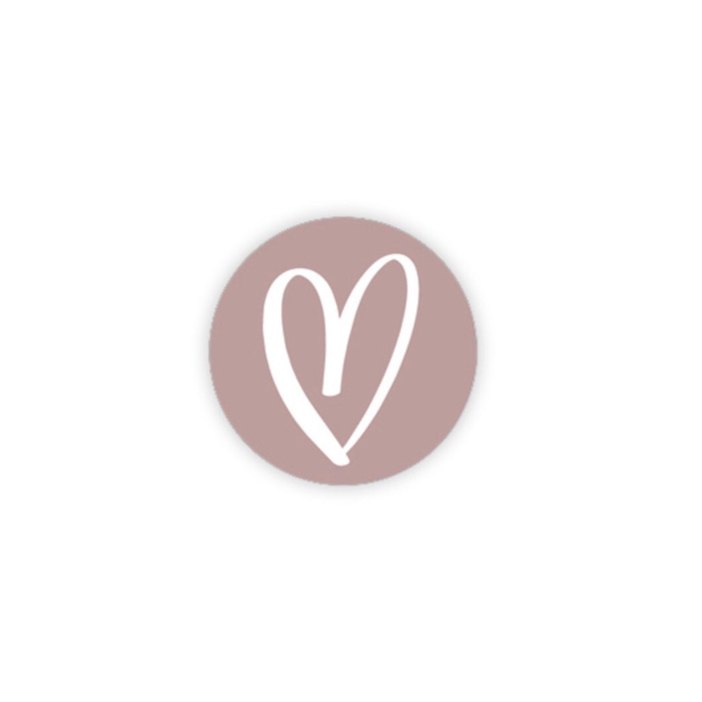 Cadeaustickers | hartje (10 stuks)