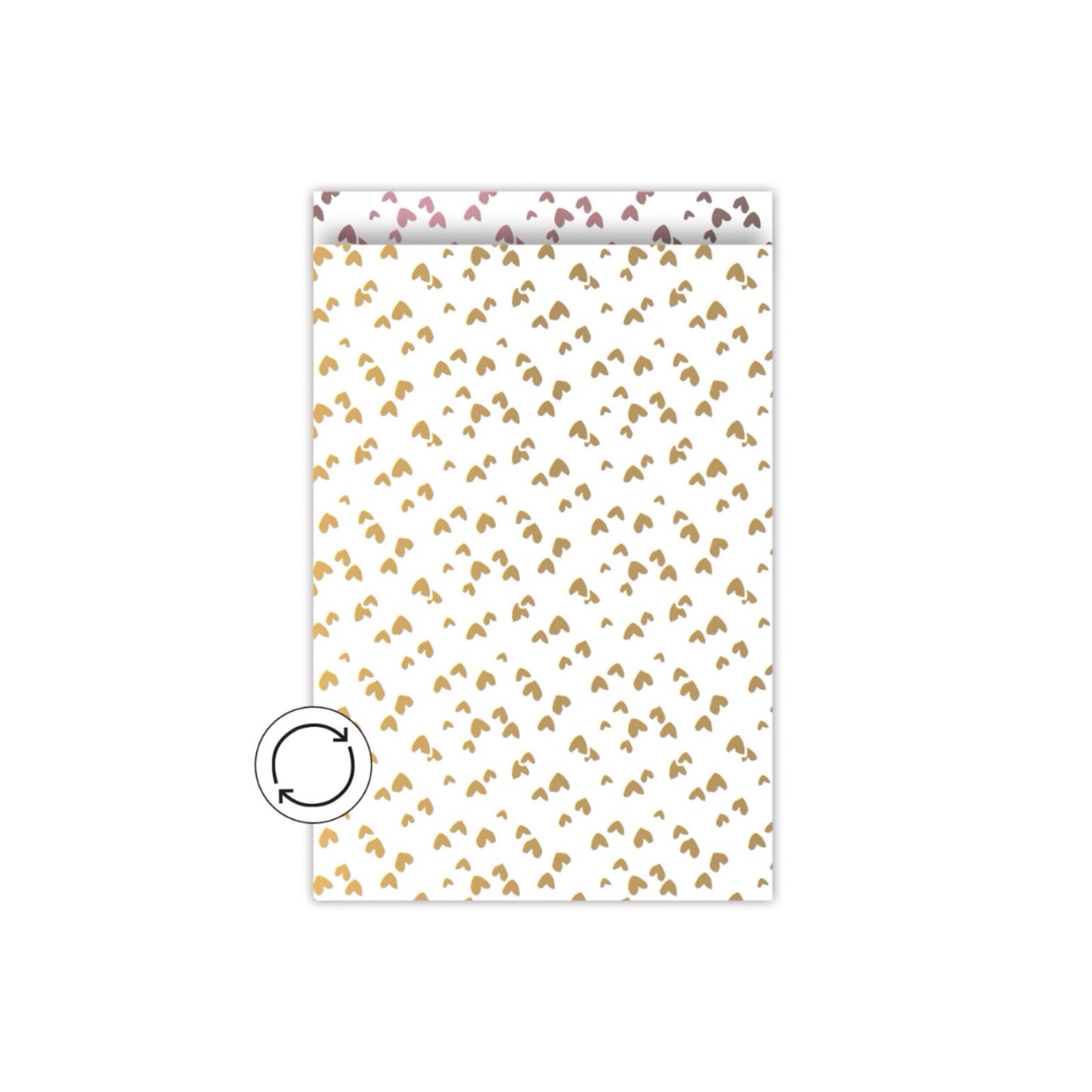 Cadeauzakjes - solo hearts - 17x25 cm - 5 stuks