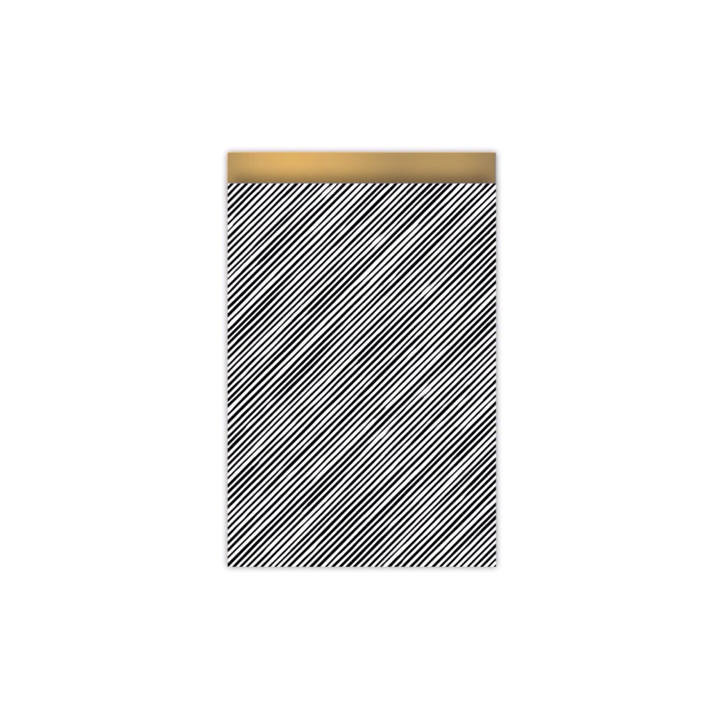 Cadeauzakjes - stripes - zwart/wit - 12x19 cm - 5 stuks