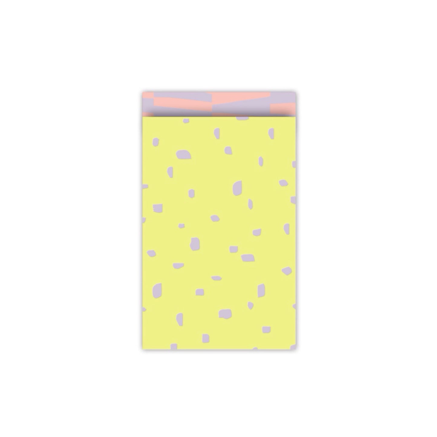 Cadeauzakjes - minimal dots - geel/lila - 12x19 cm - 5 stuks