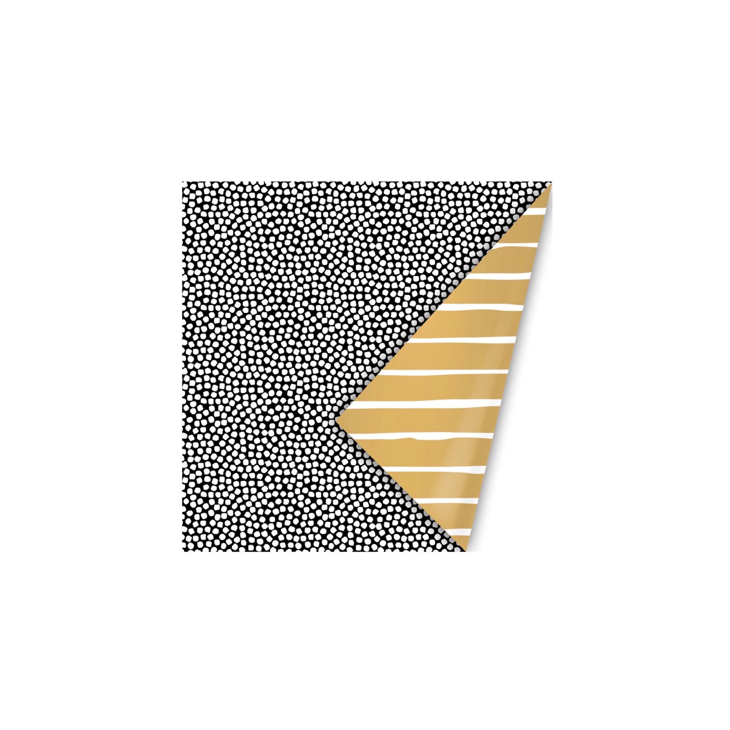 Cadeaupapier - cozy cubes - zwart/wit/goud - 30x200 cm