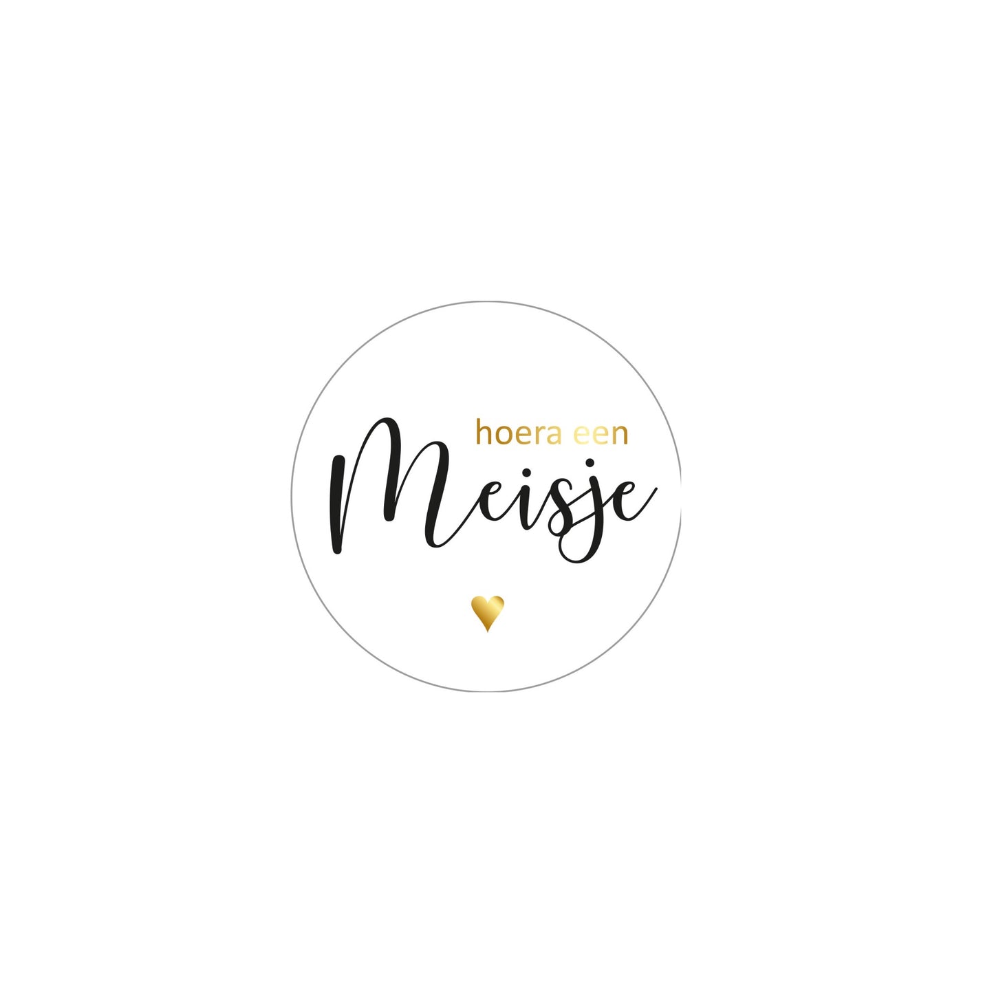 Cadeaustickers | hoera een meisje (10 stuks)