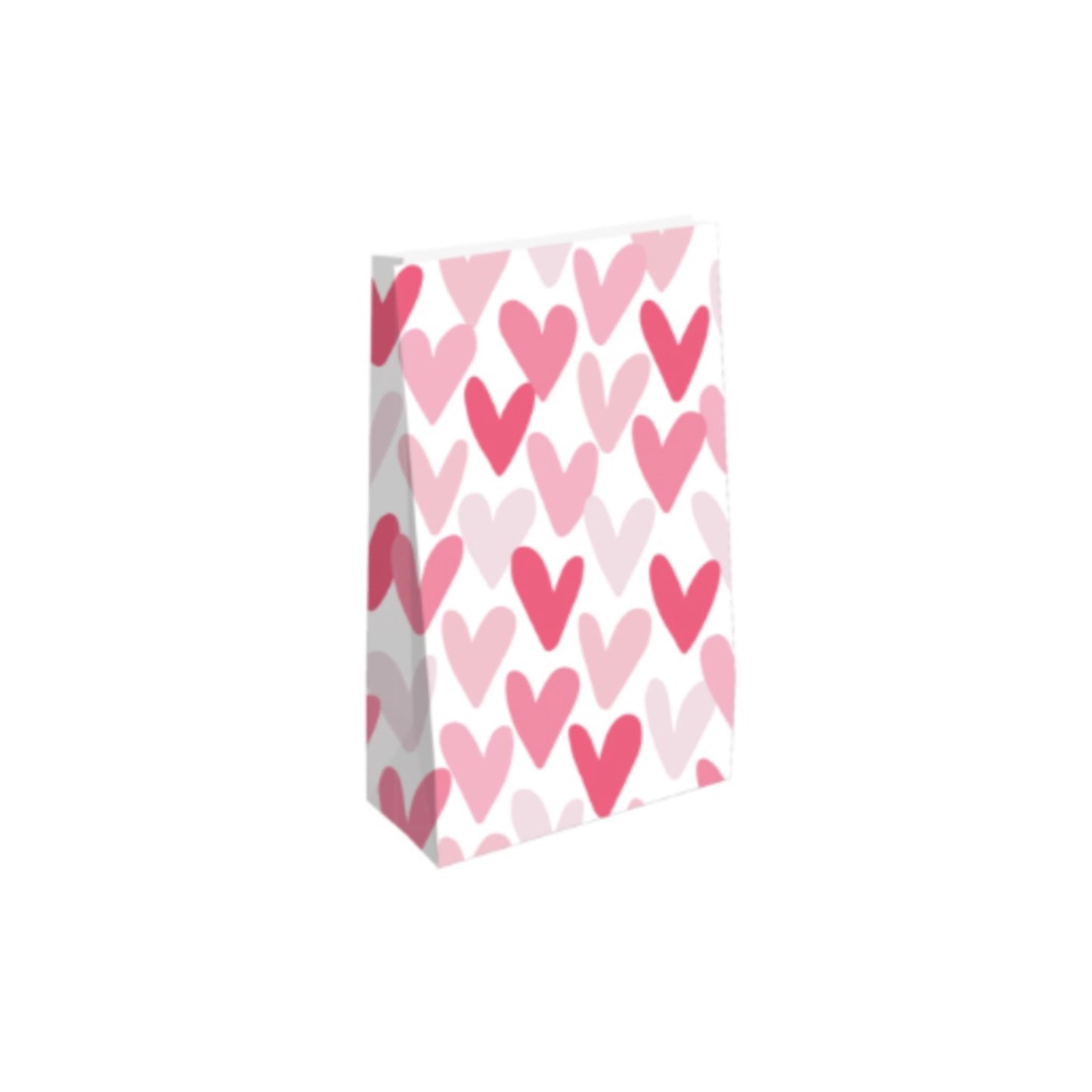 Blokbodemzakken | hartjes roze (2 stuks)
