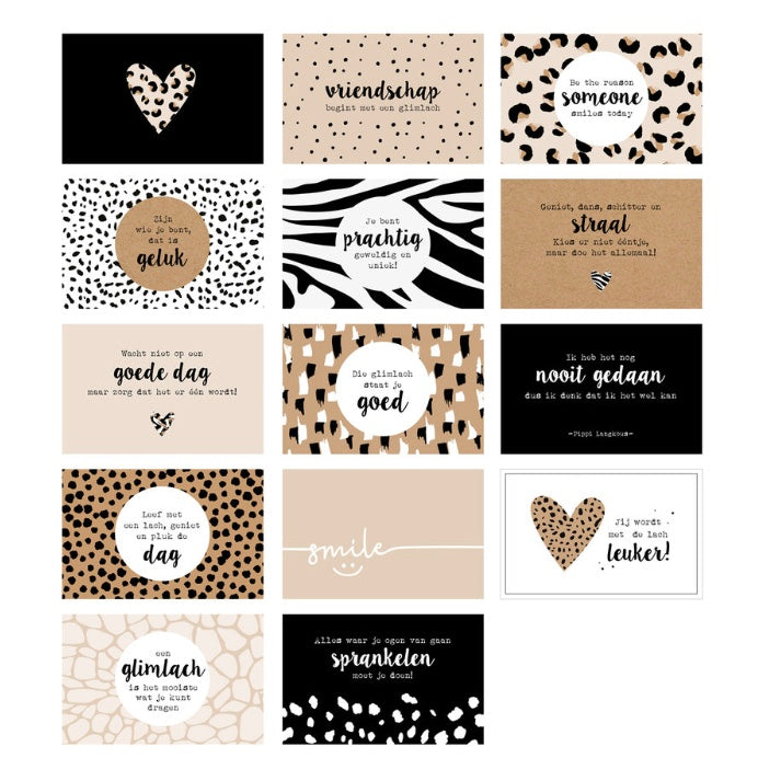 Doosje met een glimlach - wild - 14 kaartjes