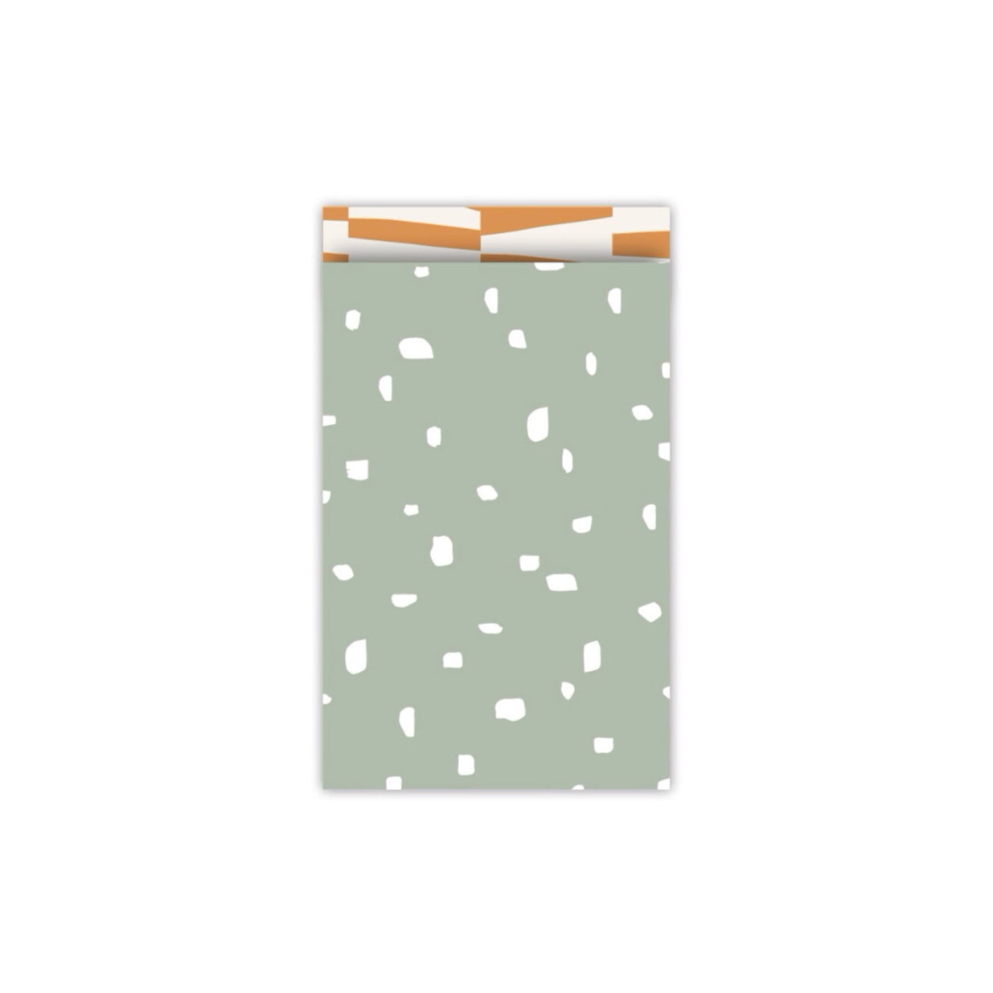 Cadeauzakjes - minimal dots - salie - 12x19 cm - 5 stuks