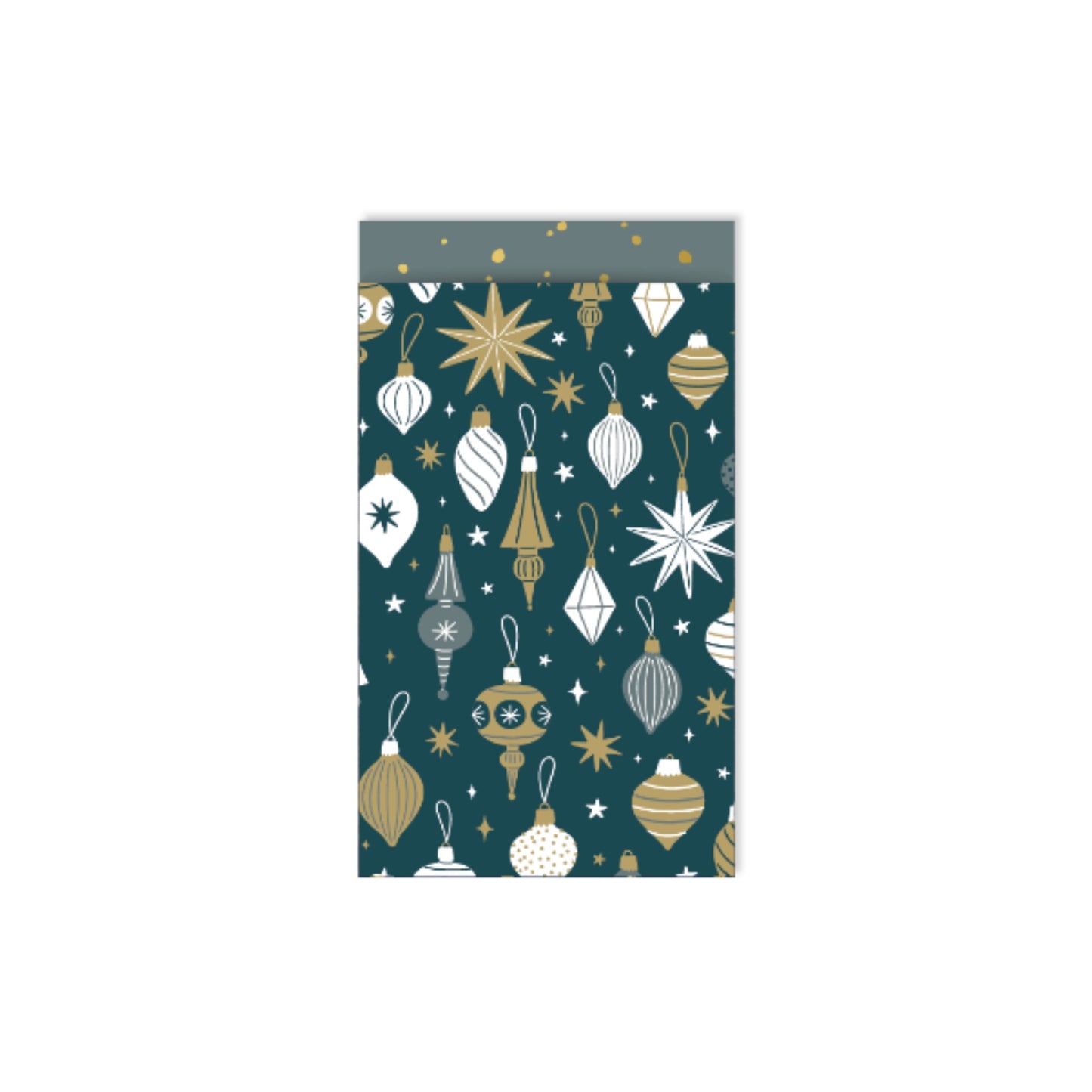 Cadeauzakjes - christmas ornaments - petrol - 12x19 cm - 5 stuks