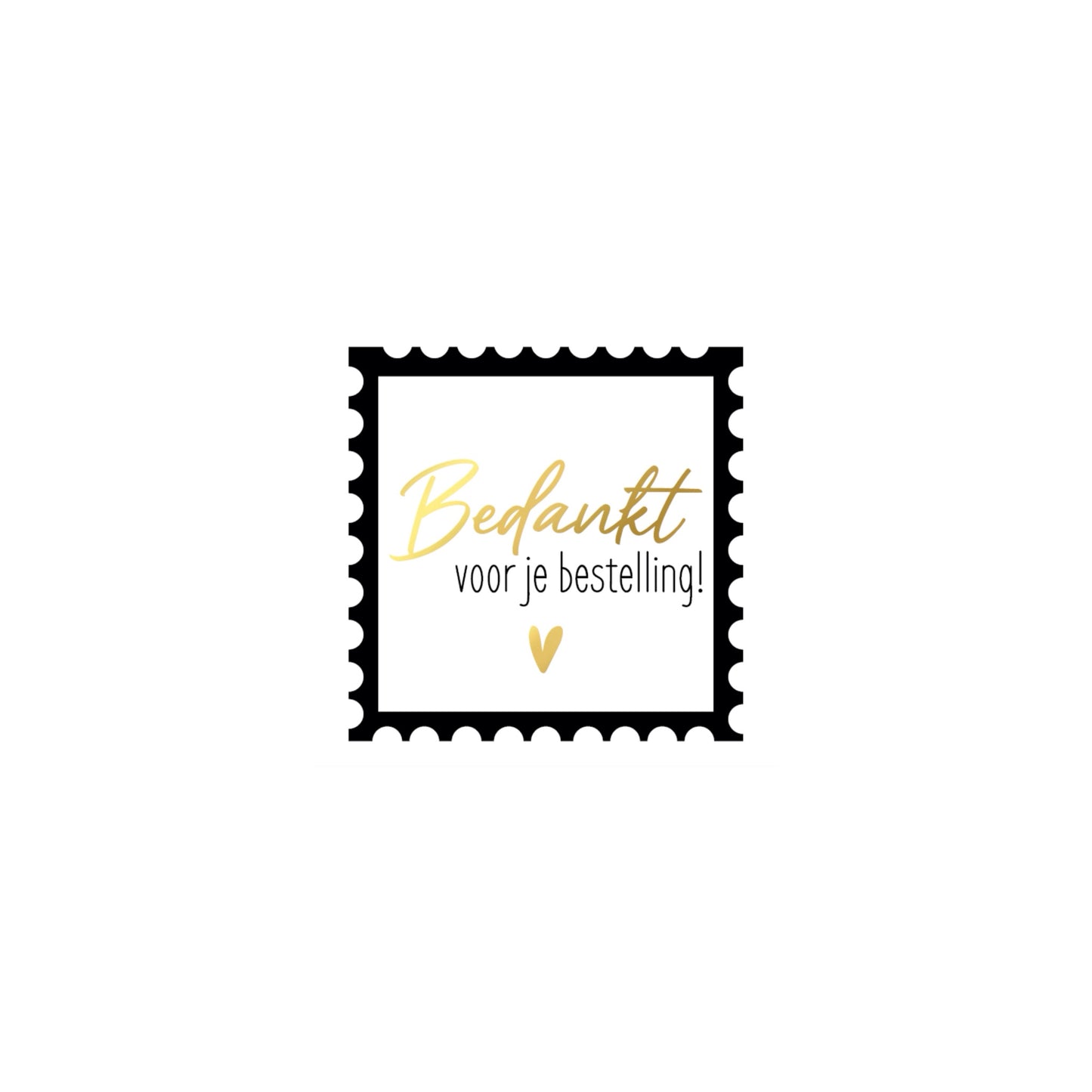 Cadeaustickers - bedankt voor je bestelling - zwart - 10 stuks
