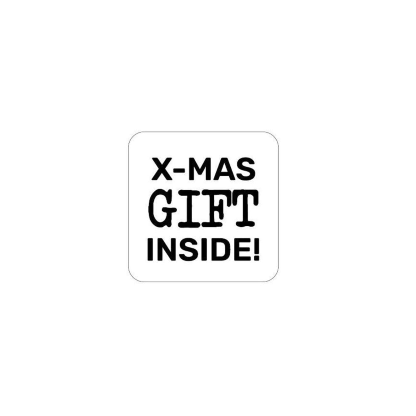 Cadeaustickers - x-mas gift inside - wit - 10 stuks