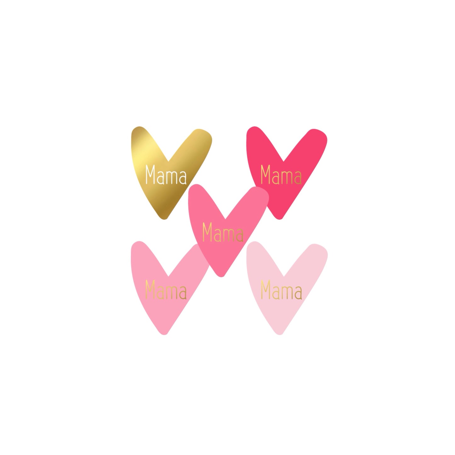 Cadeaustickers - mama - roze - 10 stuks